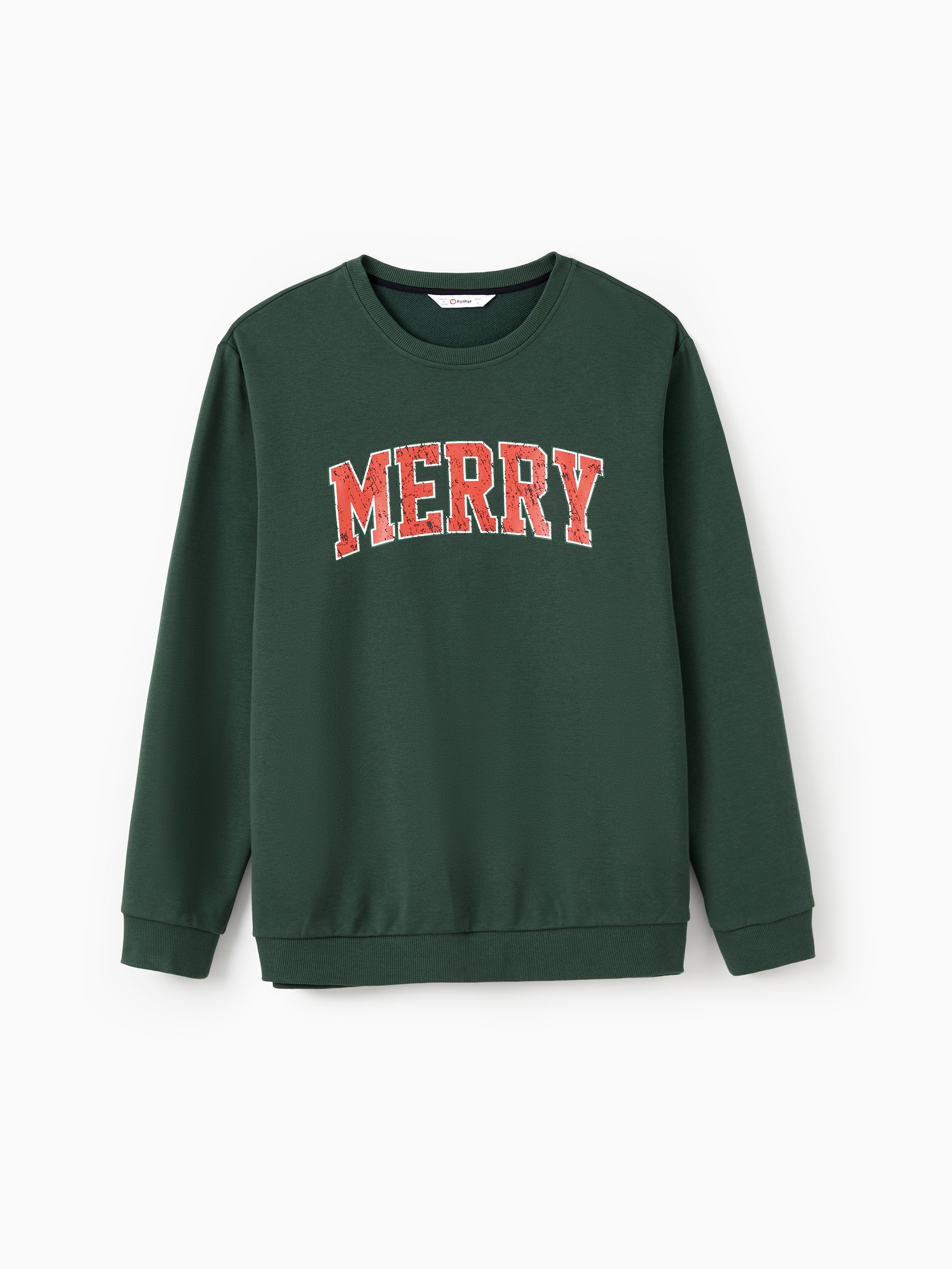 

Christmas Sweatshirt Matching Family Merry Christmas Glow in the Dark Green&Red Long Sleeves Tops