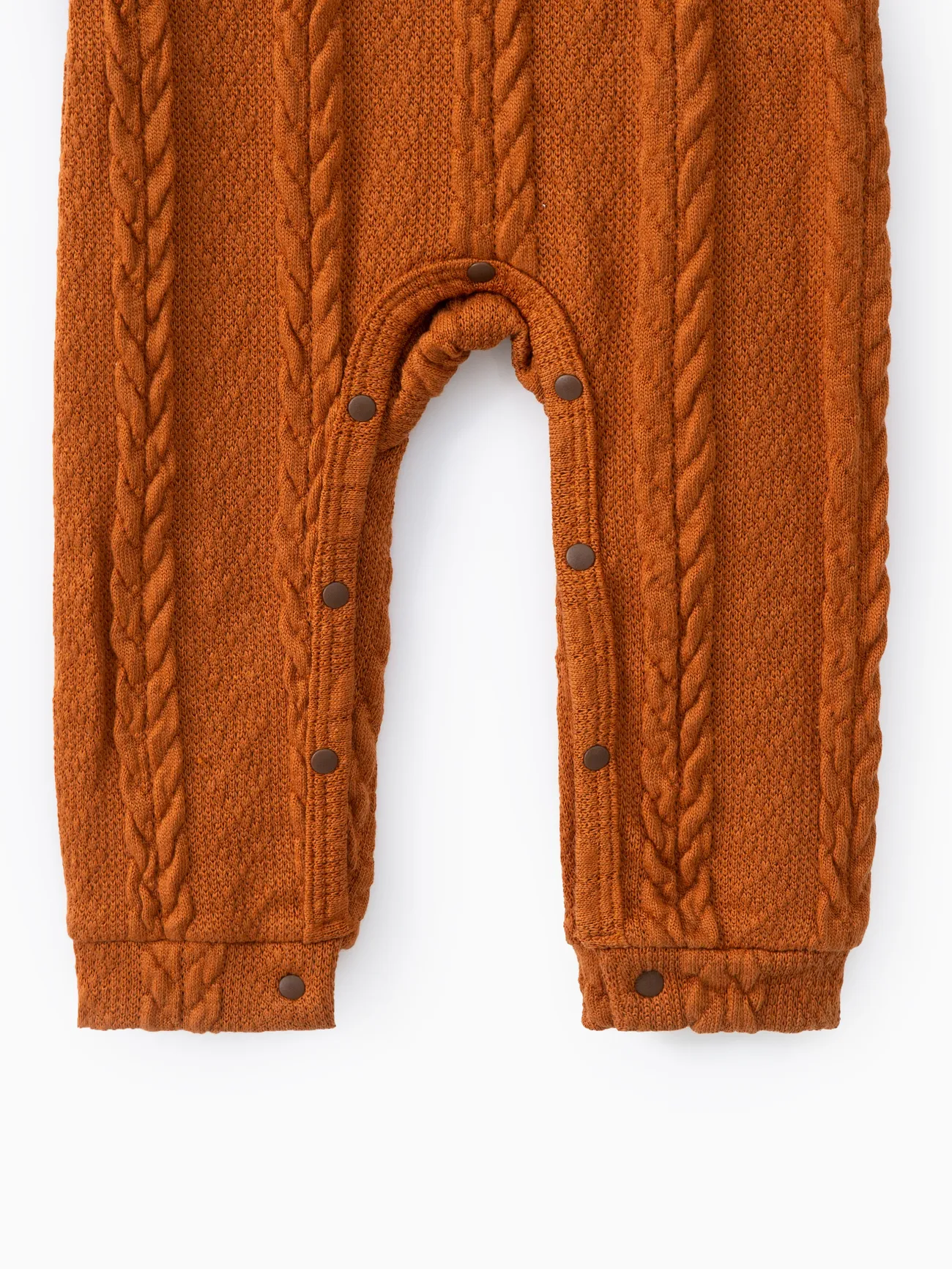 braun - Baby Junge / Mädchen Solid Cable Knit Langarm Jumpsuit - image 7