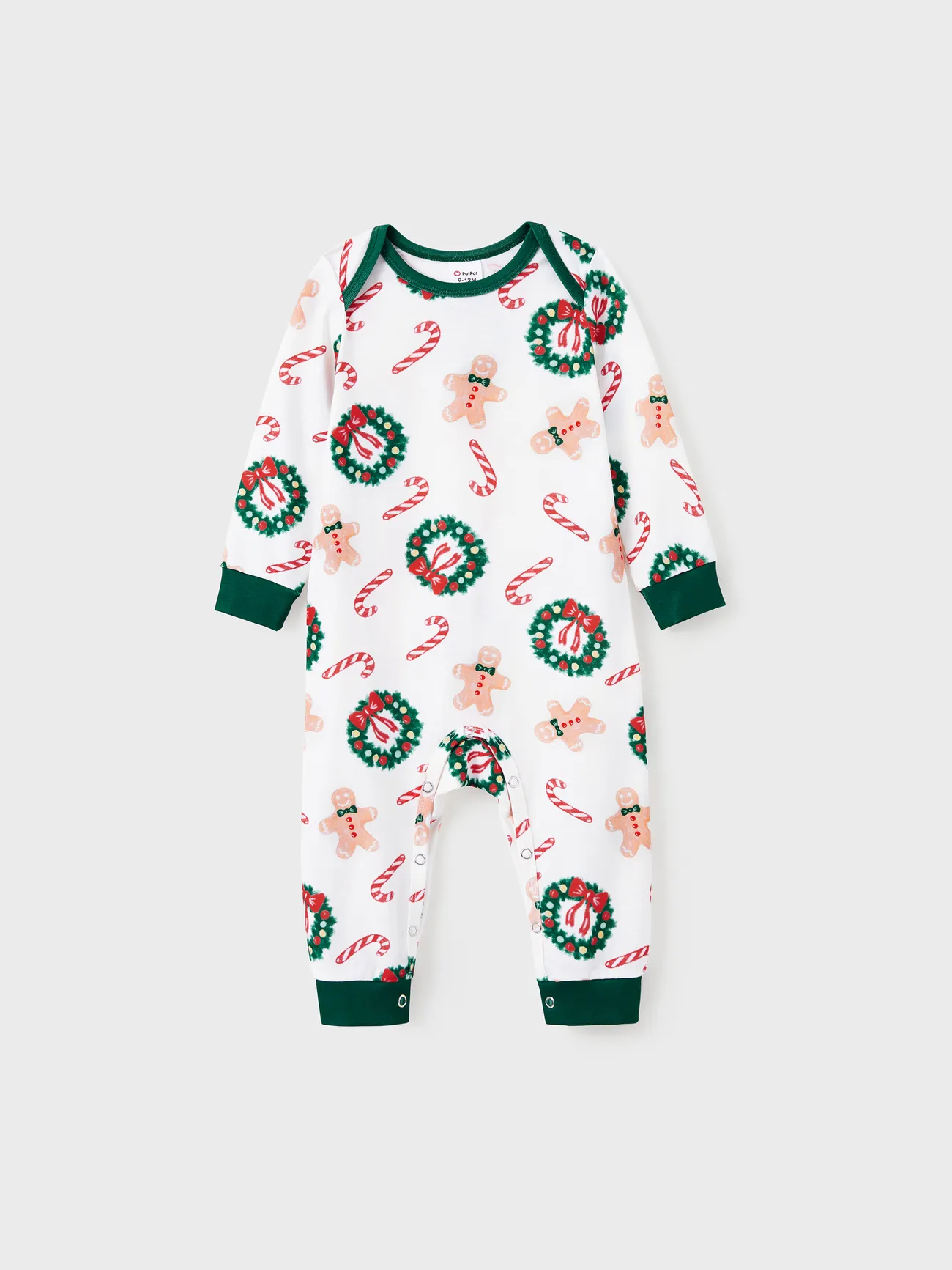 

Christmas Family Matching Raglan Sleeves Gingerbread Man Pattern Slogan Pajamas Sets with Drawstring and Pockets