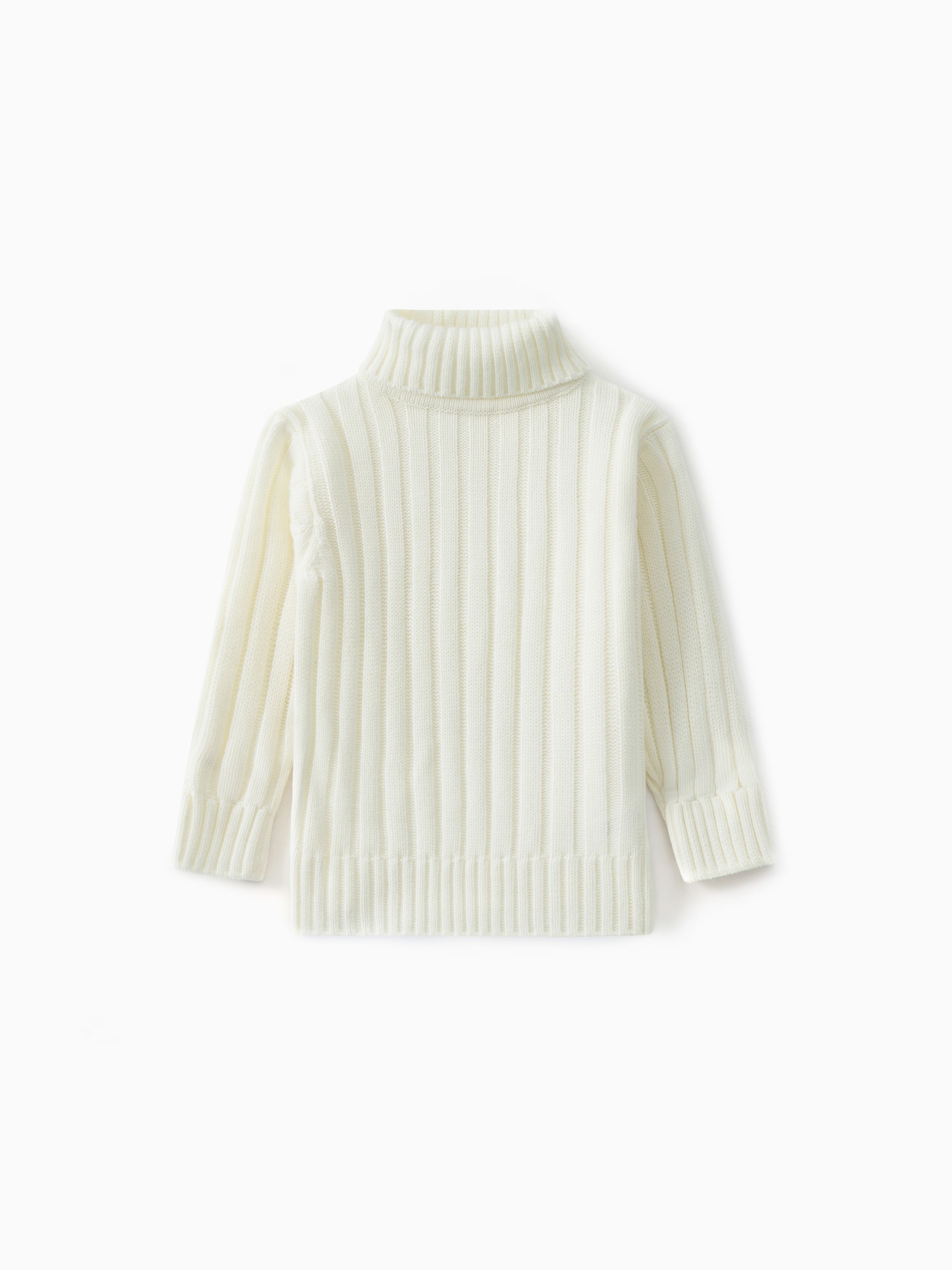 

Toddler Girl/Boy Turtleneck Ribbed Knit Sweater