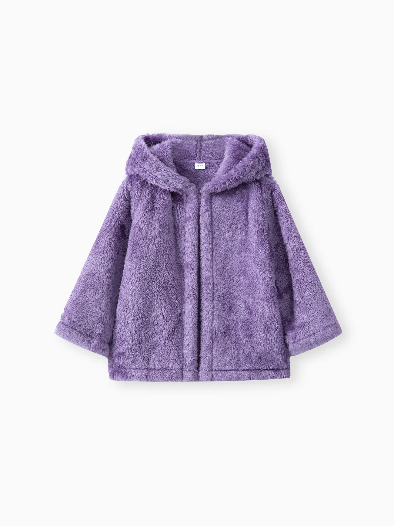 

Toddler Girl/Boy Basic Solid Color Polar Fleece Hooded Coat