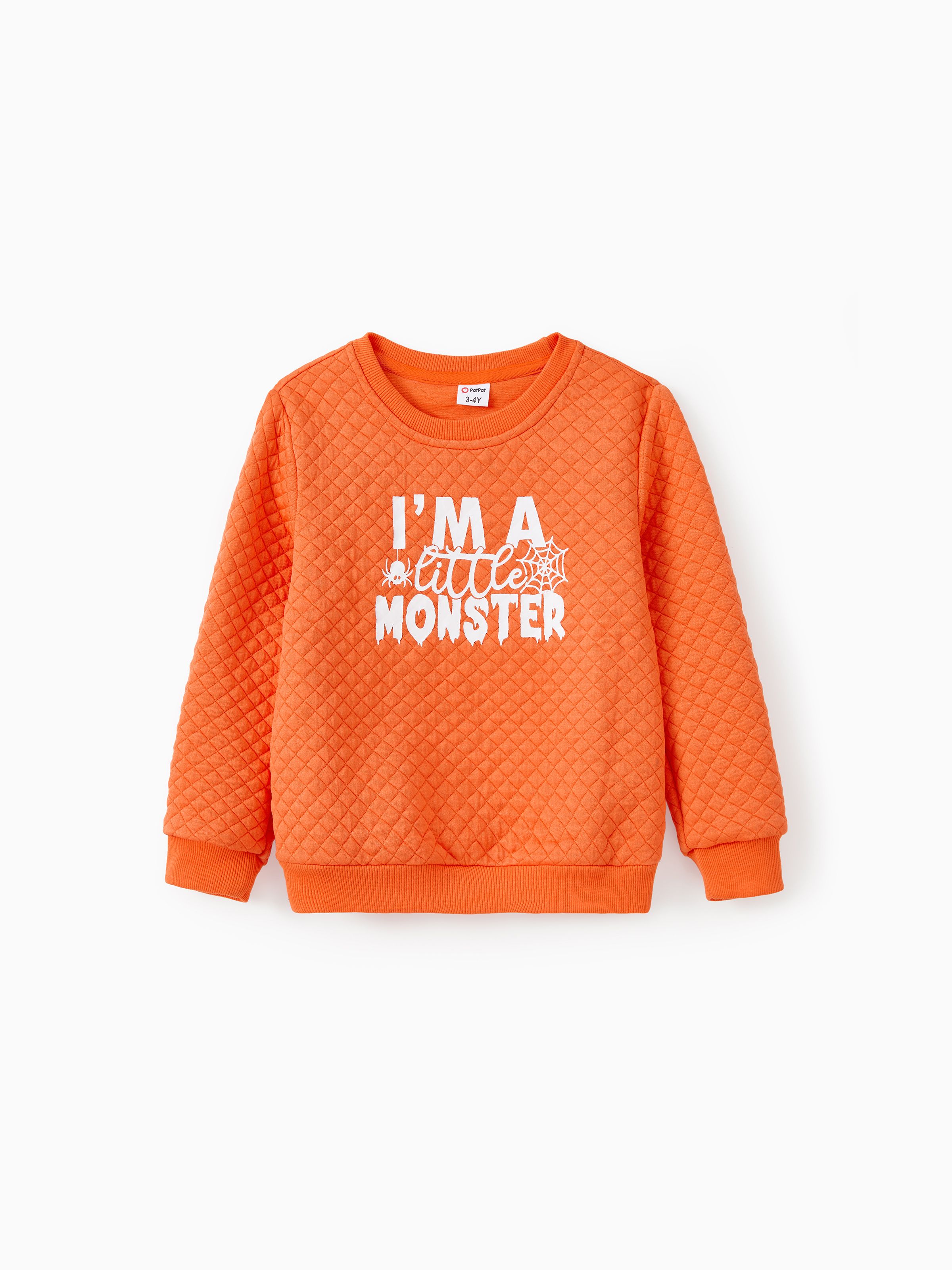 

Halloween Family Matching Orange Glow In The Dark Letter Spooky Spider Tops