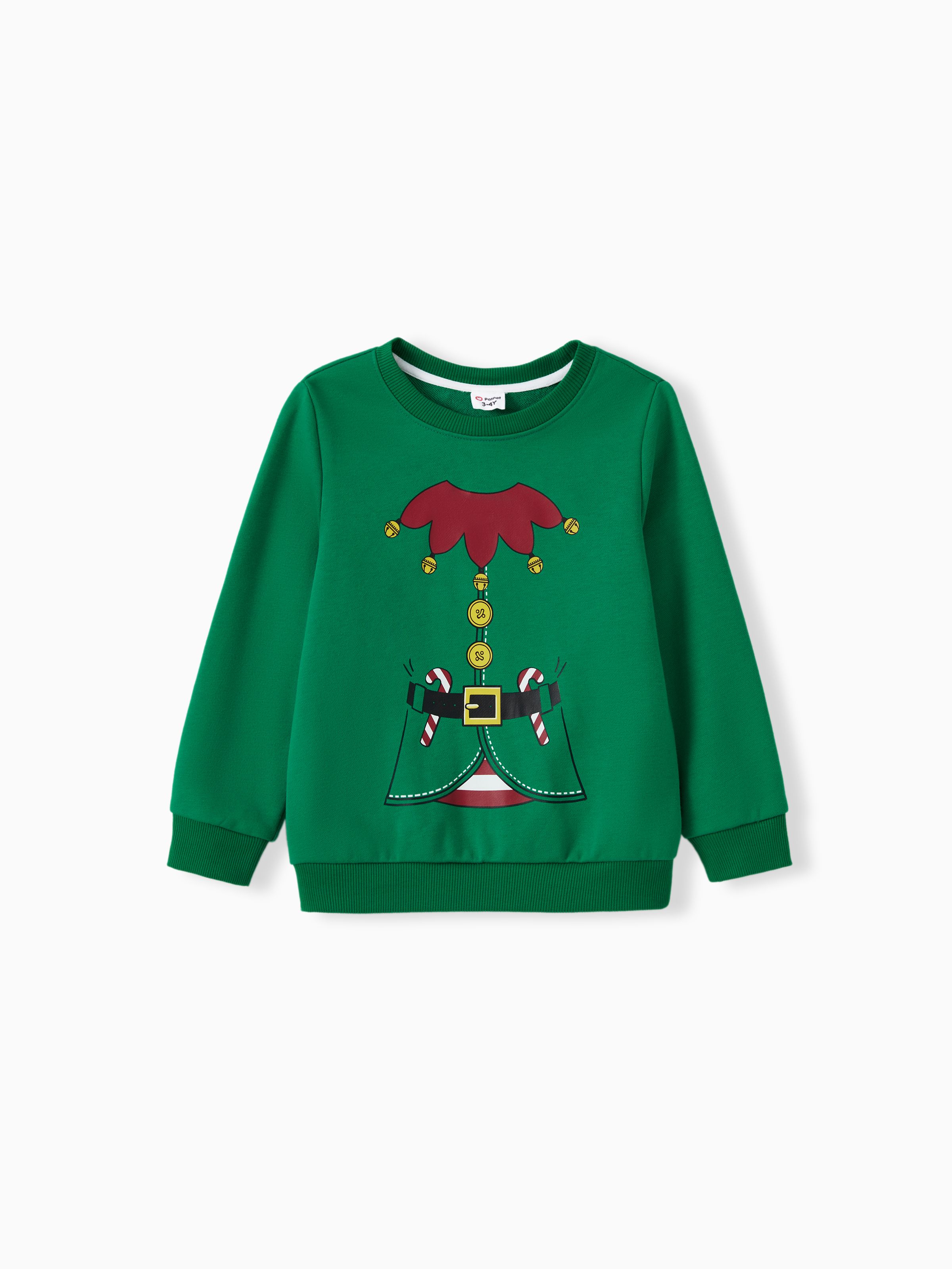 

Christmas Family Matching Fun Quirky Red Santa/Green Elf Graphic Tops