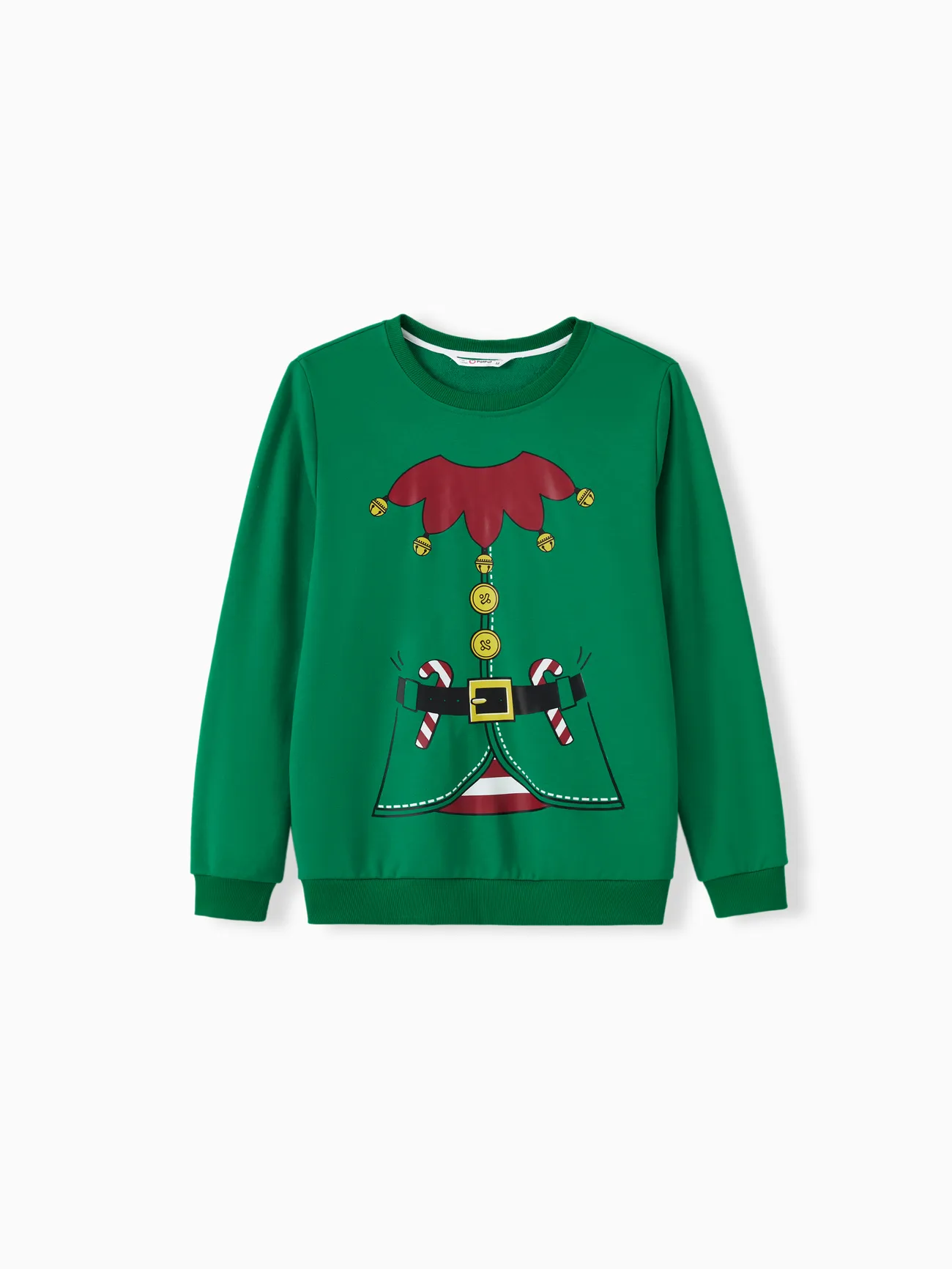 

Christmas Family Matching Fun Quirky Red Santa/Green Elf Graphic Tops