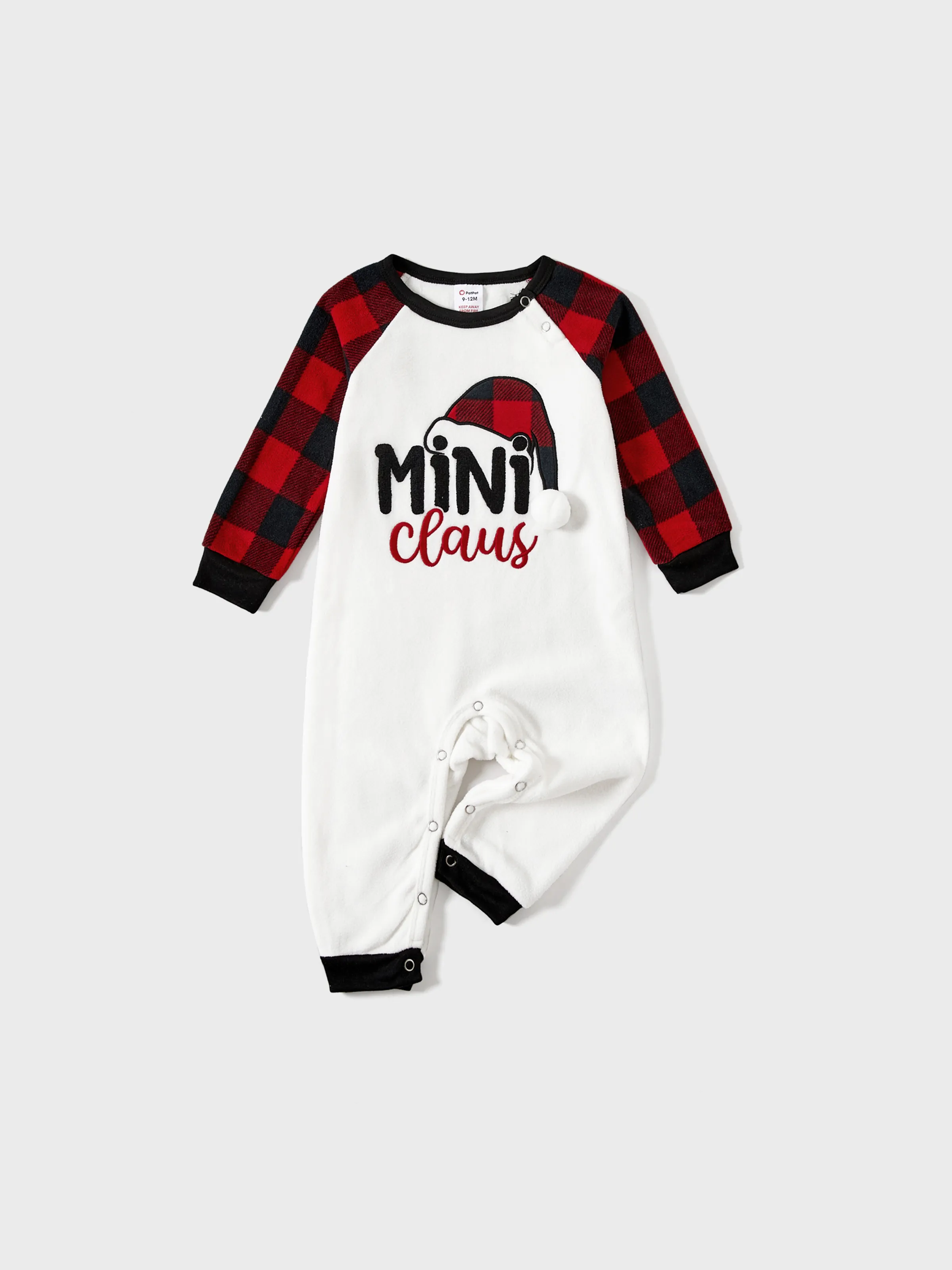 

Christmas Family Matching Plaid Letters Embroidered Long-sleeve Pajamas Sets