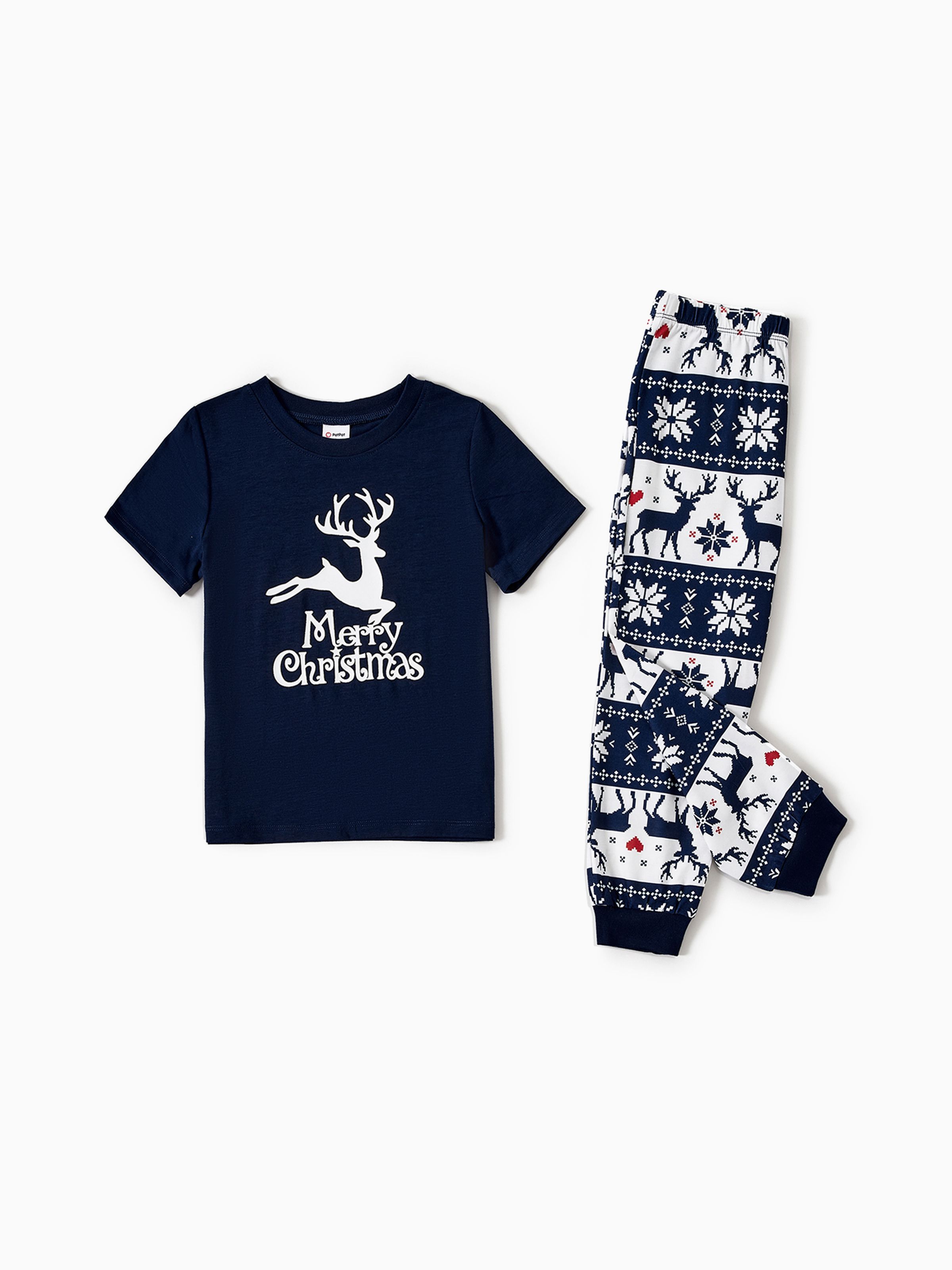 

Christmas Reindeer Print Glow in the Dark Family Matching Pajamas Sets