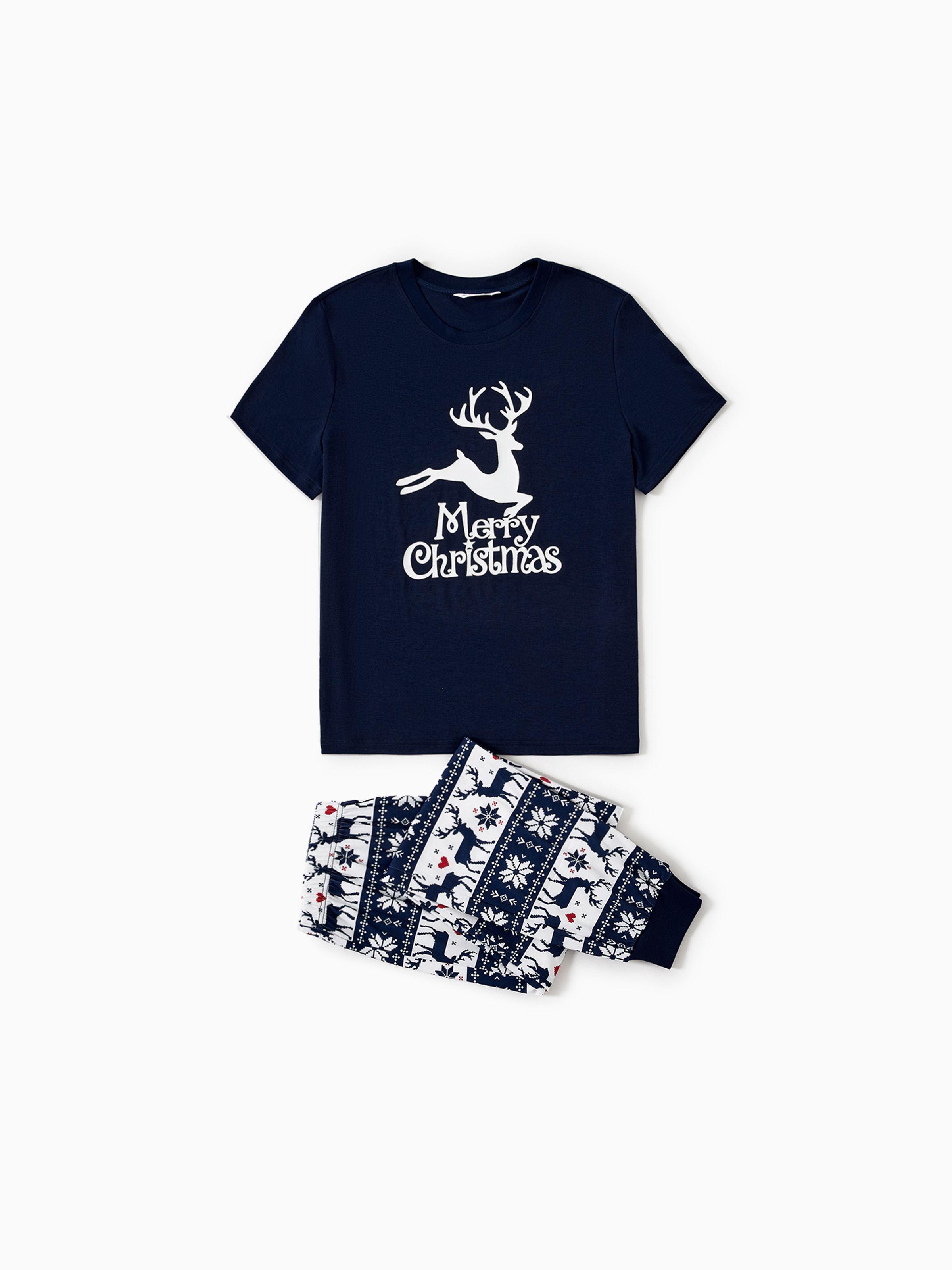 

Christmas Reindeer Print Glow in the Dark Family Matching Pajamas Sets