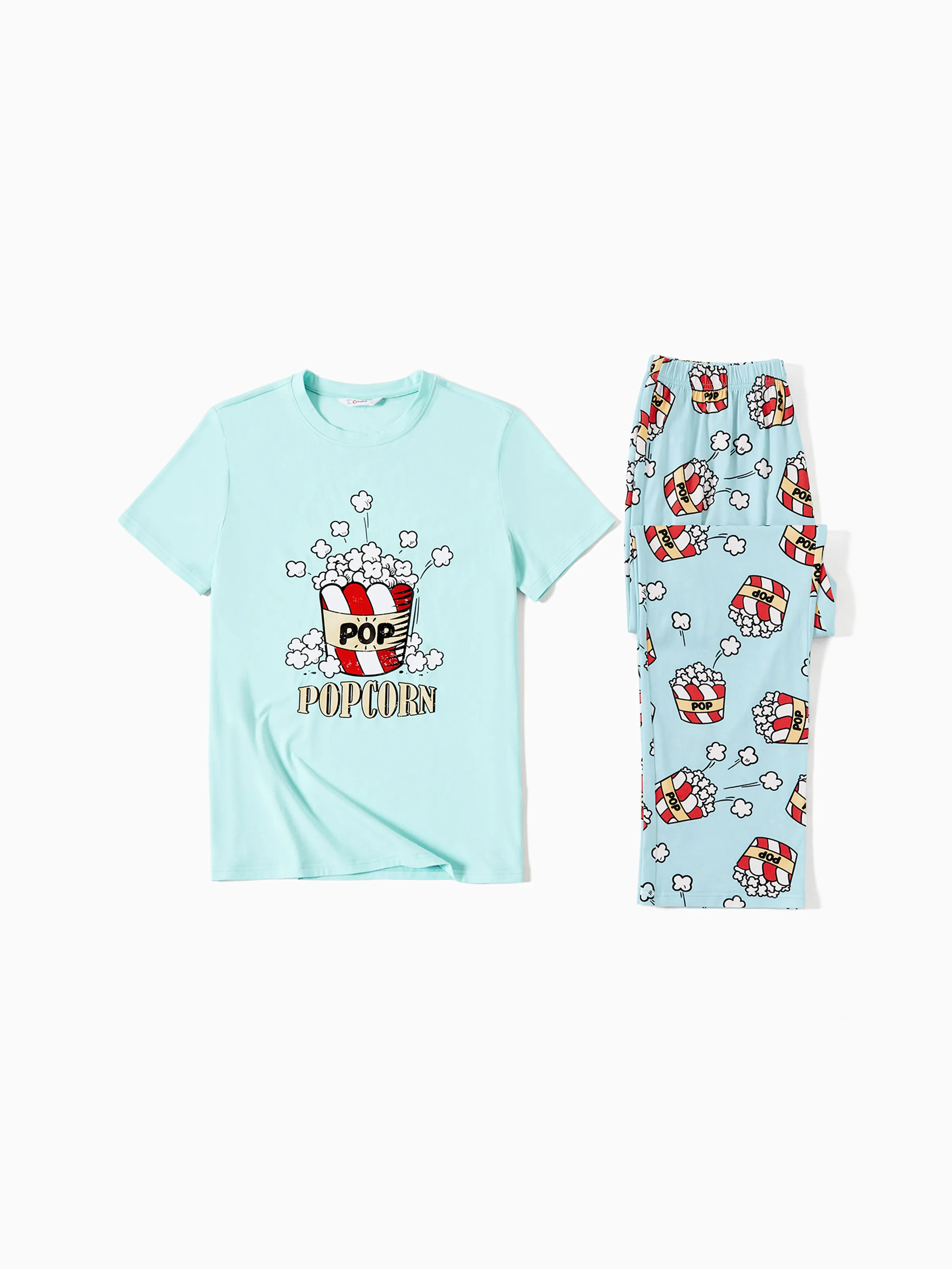 

Christmas Family Matching Popcorn Print Short-sleeve Cotton Pajamas Sets