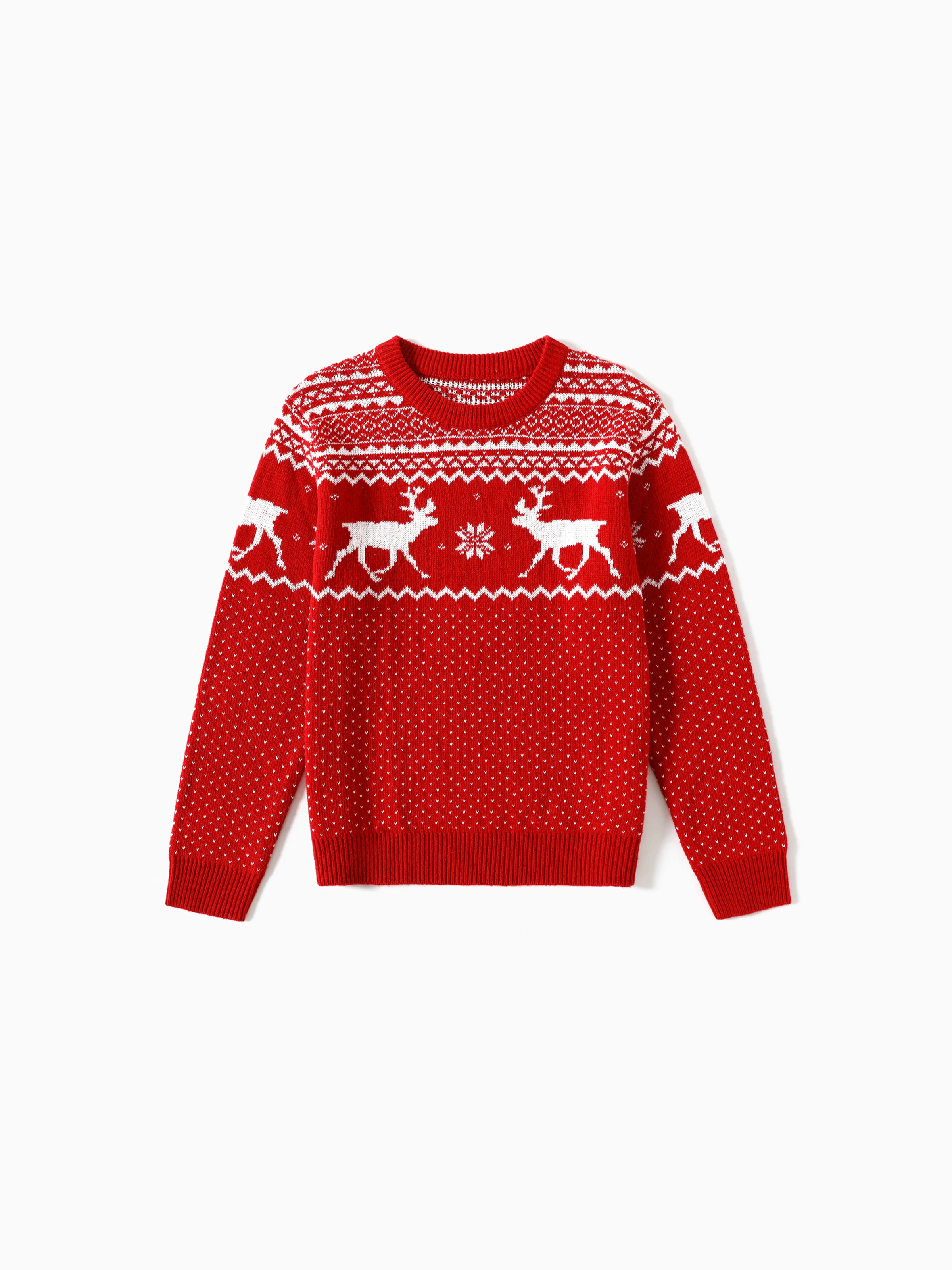 

Christmas Family Matching Deer Graphic Long-sleeve Knitted Sweater