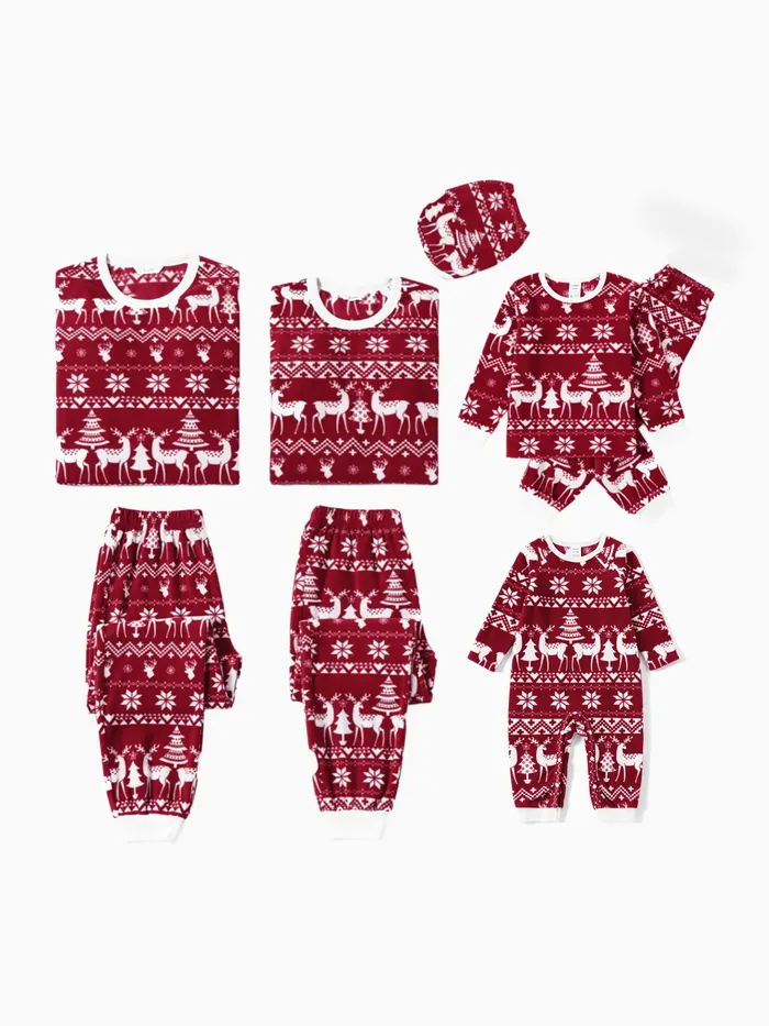 Christmas Family Matching Festival All-over Print Long-sleeve Pajamas Sets(Flame resistant)