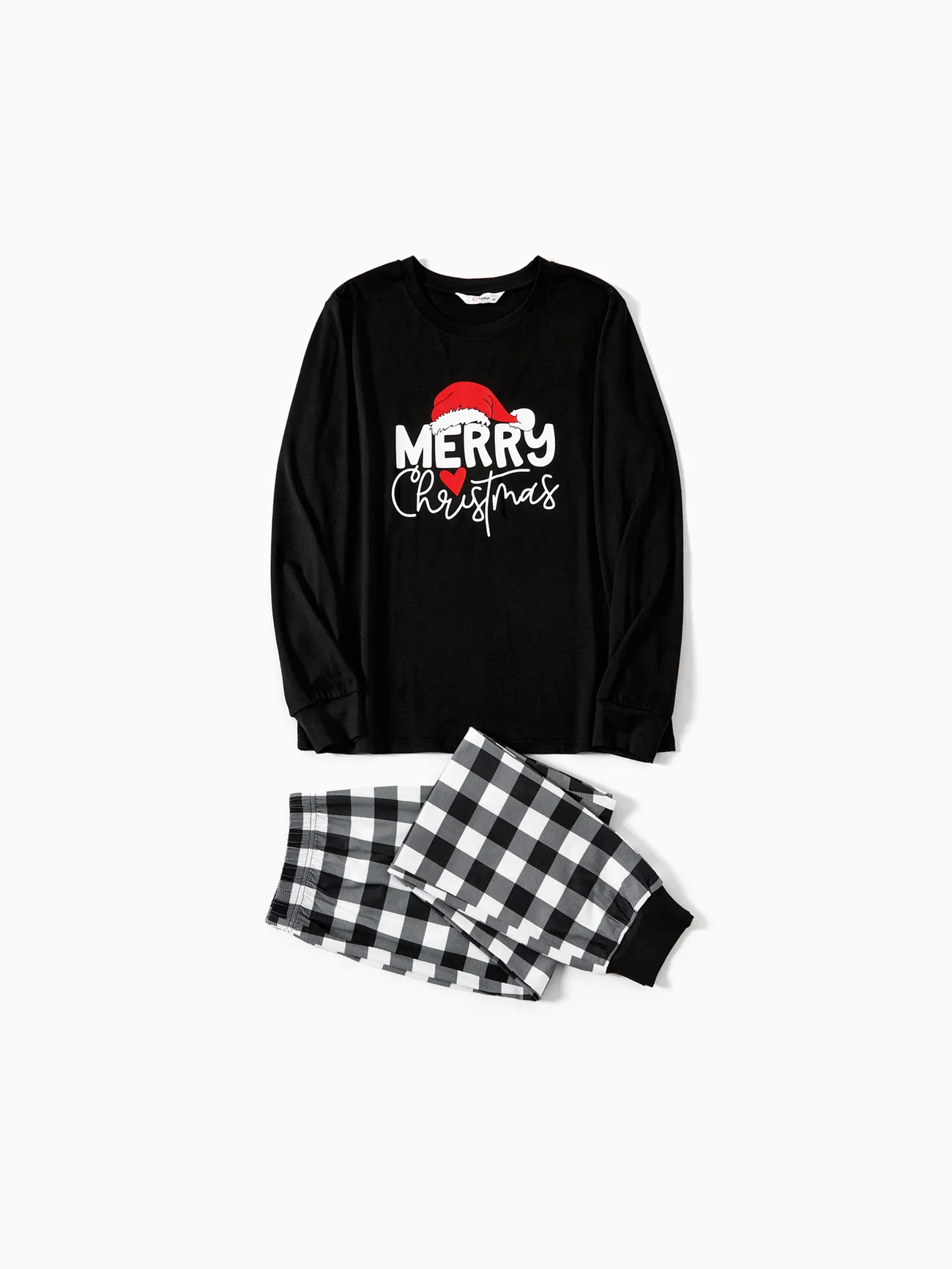 

Christmas Family Matching Glow In The Dark Letters Print Long-sleeve Pajamas Sets