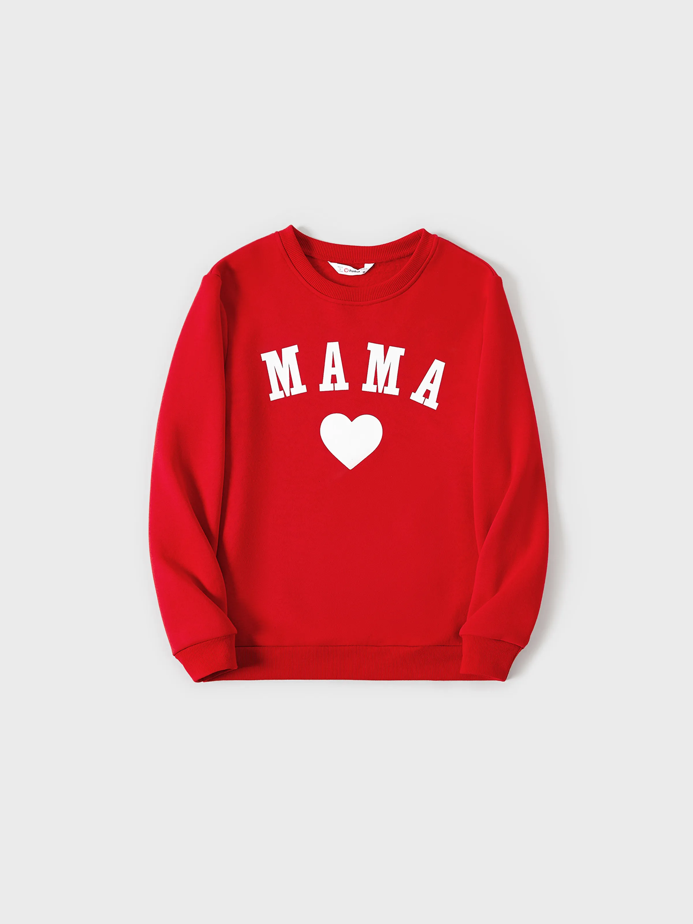 

Mommy and Me Solid Letters & Love Print Long-sleeve Tops