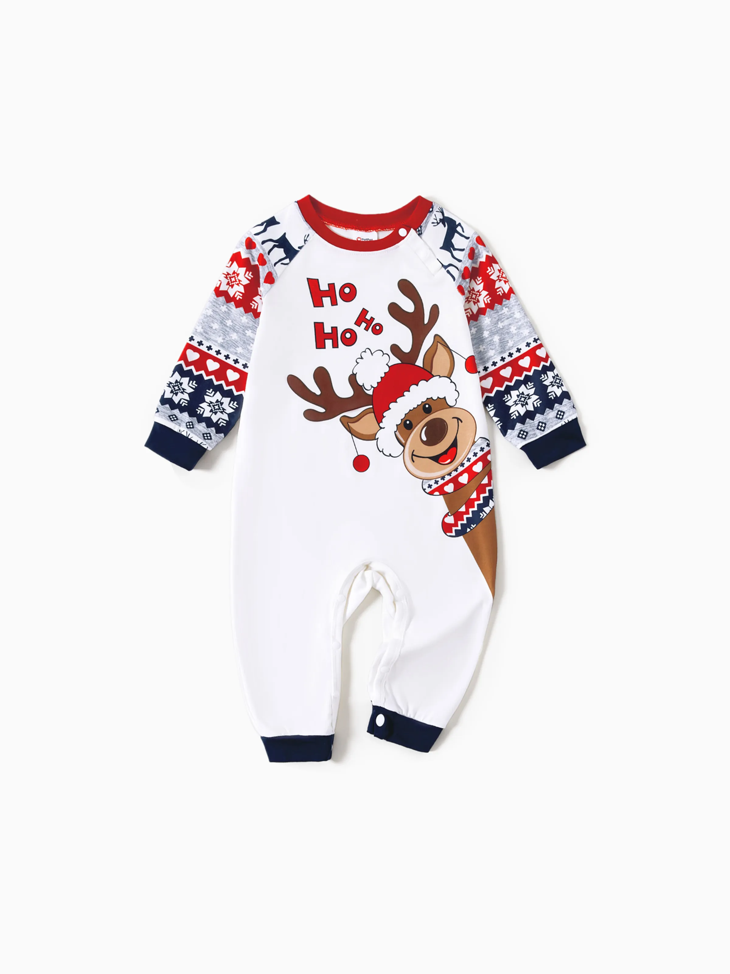 

Christmas Family Matching Cute Reindeer Print Pajamas Sets