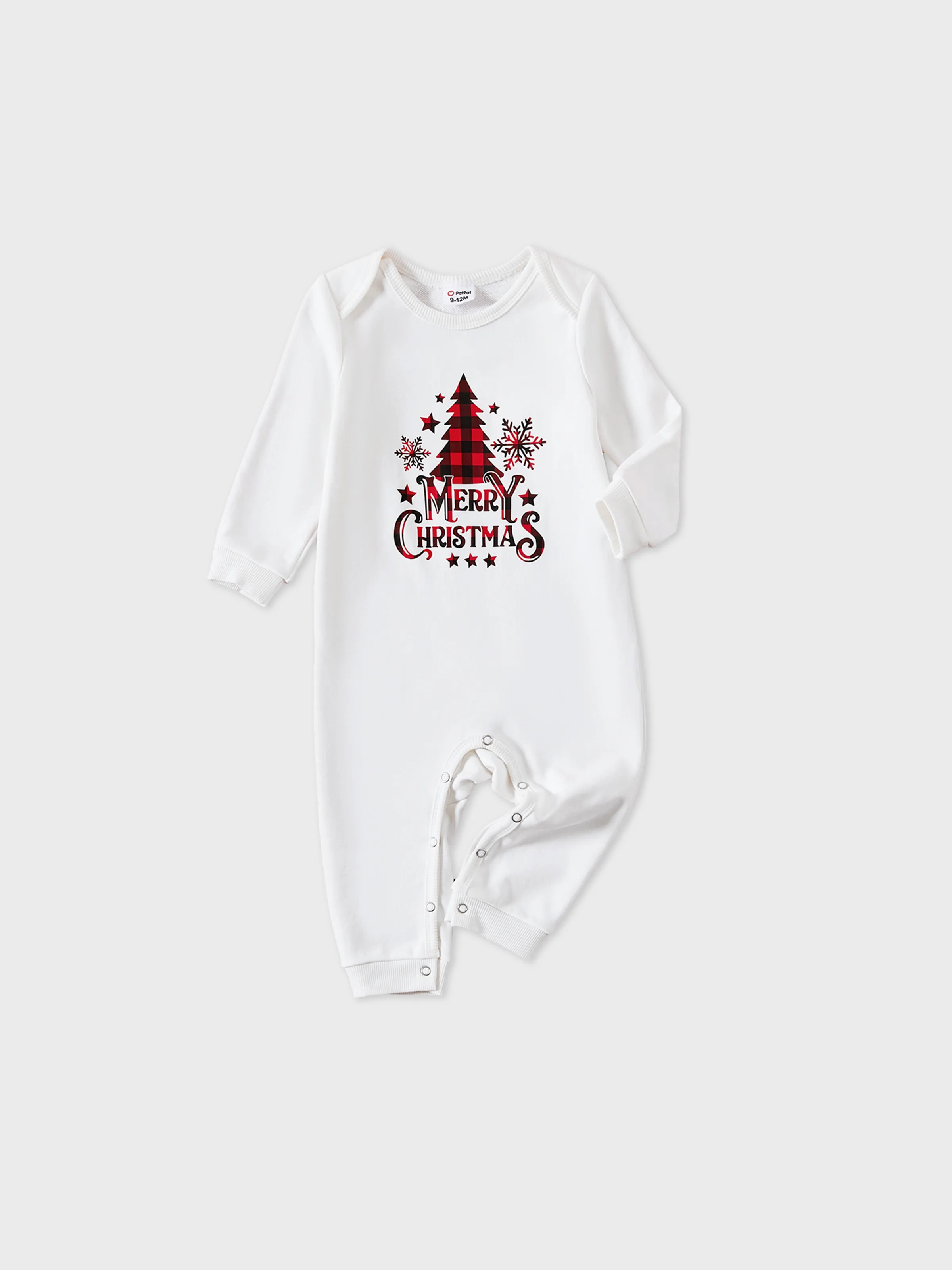

Family Matching Plaid Tree and Letter Print Long Sleeve Top