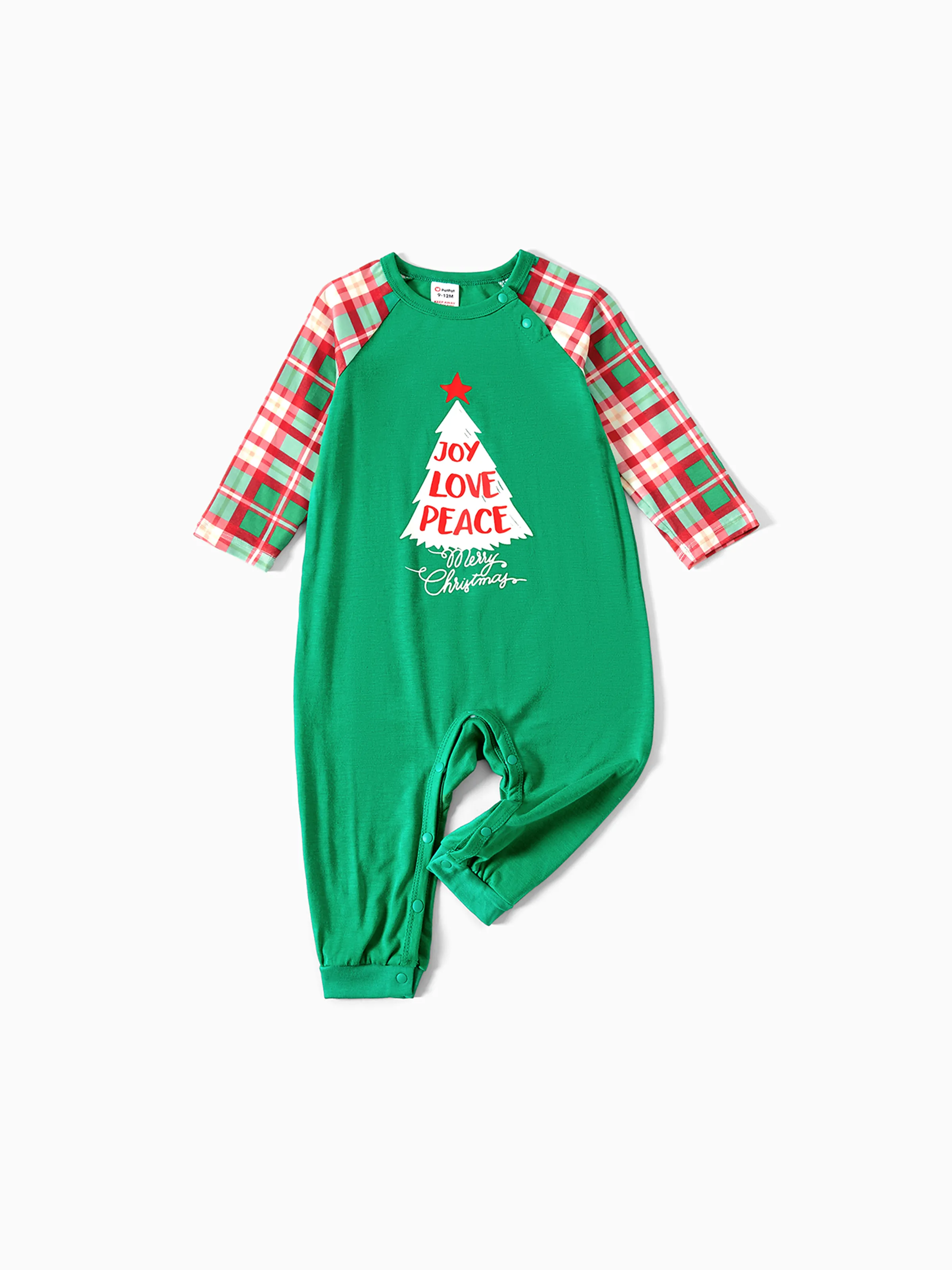 

Christmas Family Matching Glow In The Dark Color-block Long-sleeve Pajamas Sets