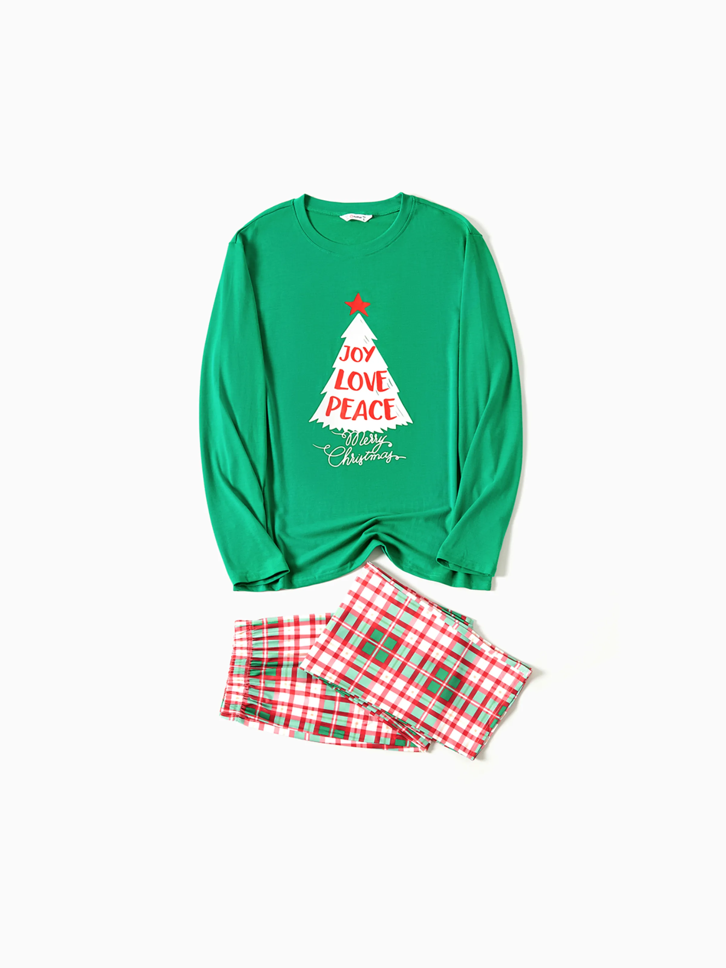

Christmas Family Matching Glow In The Dark Color-block Long-sleeve Pajamas Sets