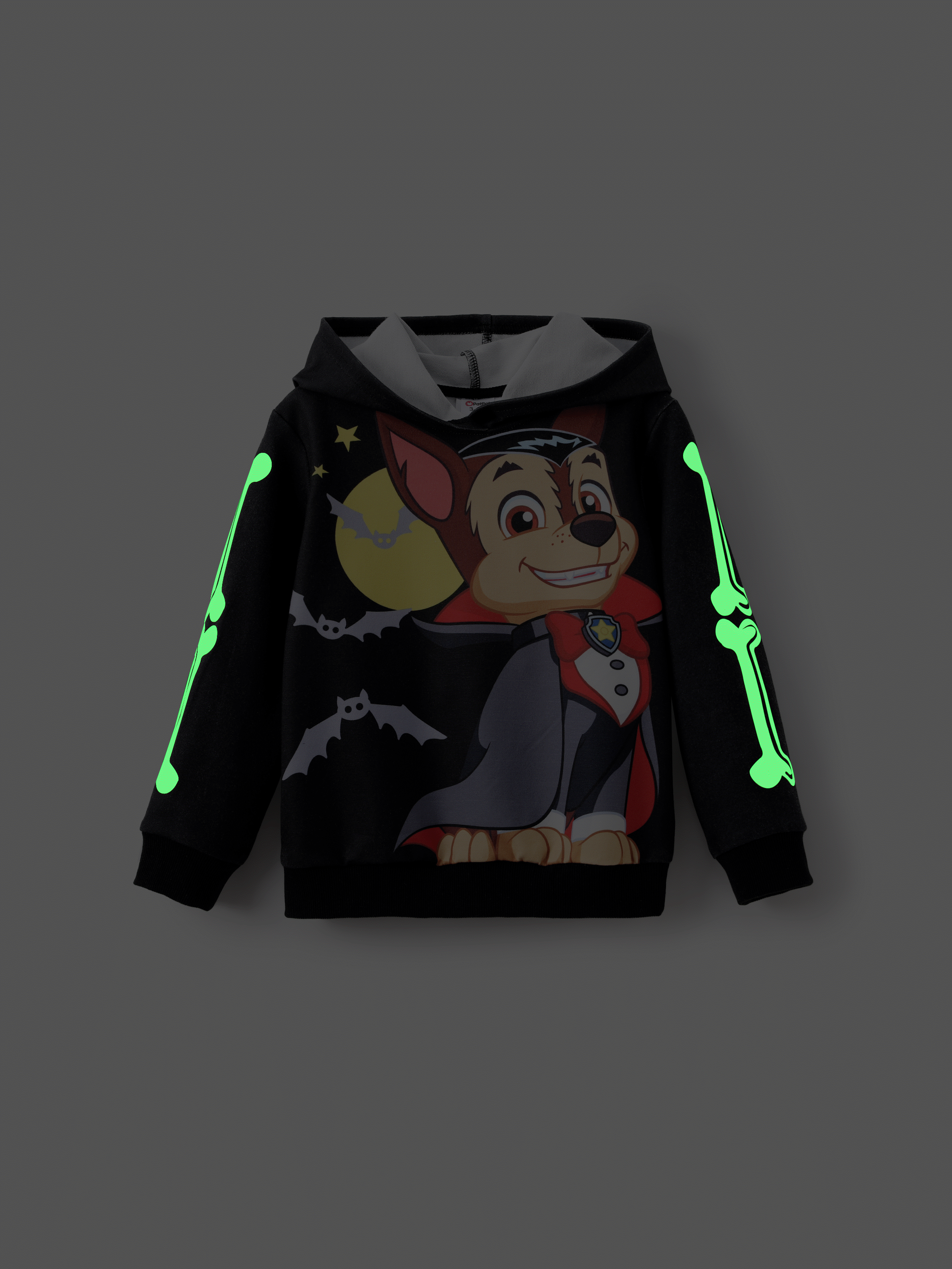 PAW Patrol Toddler Boy/Girl 1pc Skye Chase Halloween Glow in the Dark Hoodie Black