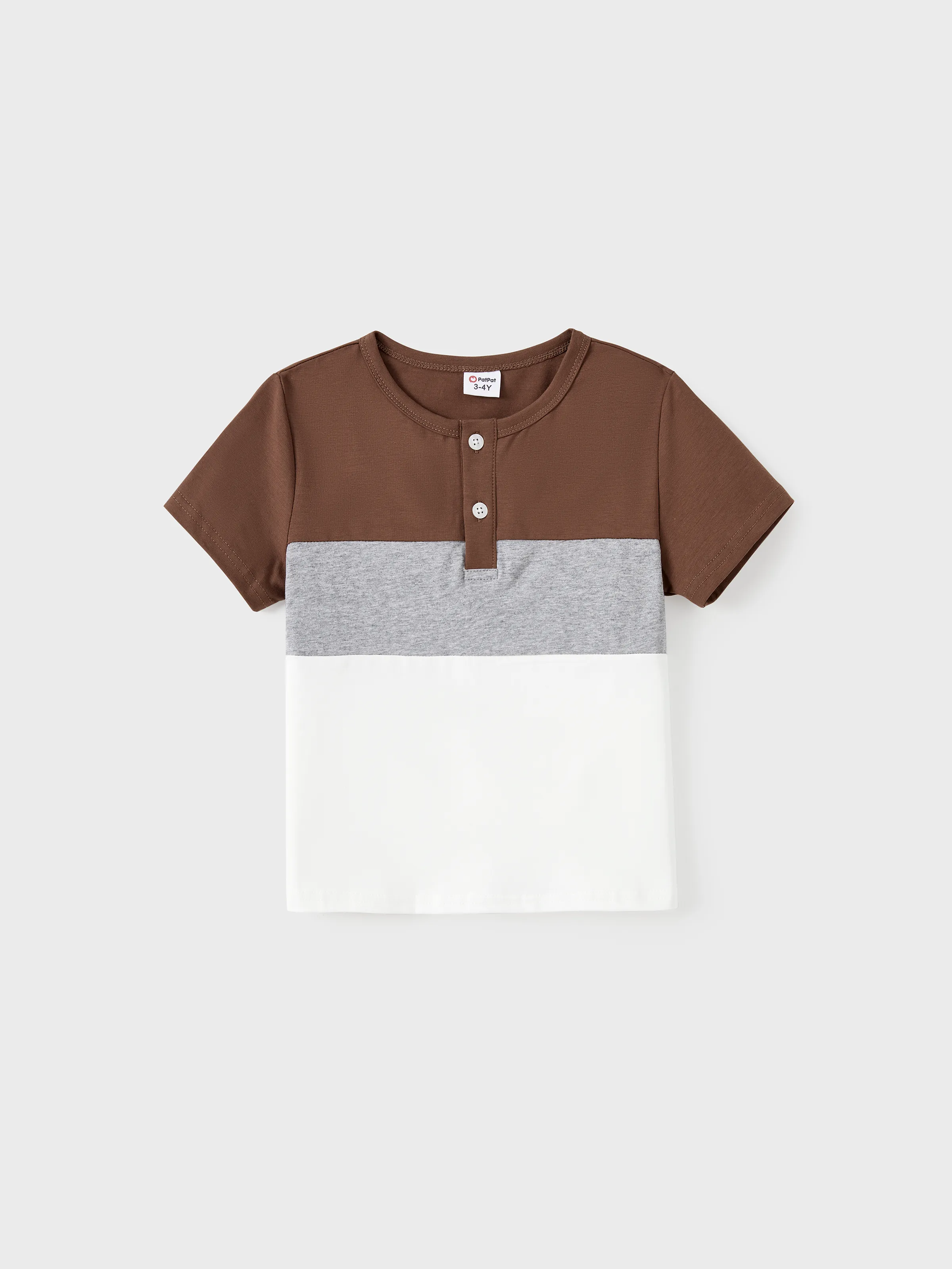 

Family Matching Sets Color Block Henley Neck Tee or Floral Flutter Sleeves Dress with Pockets
