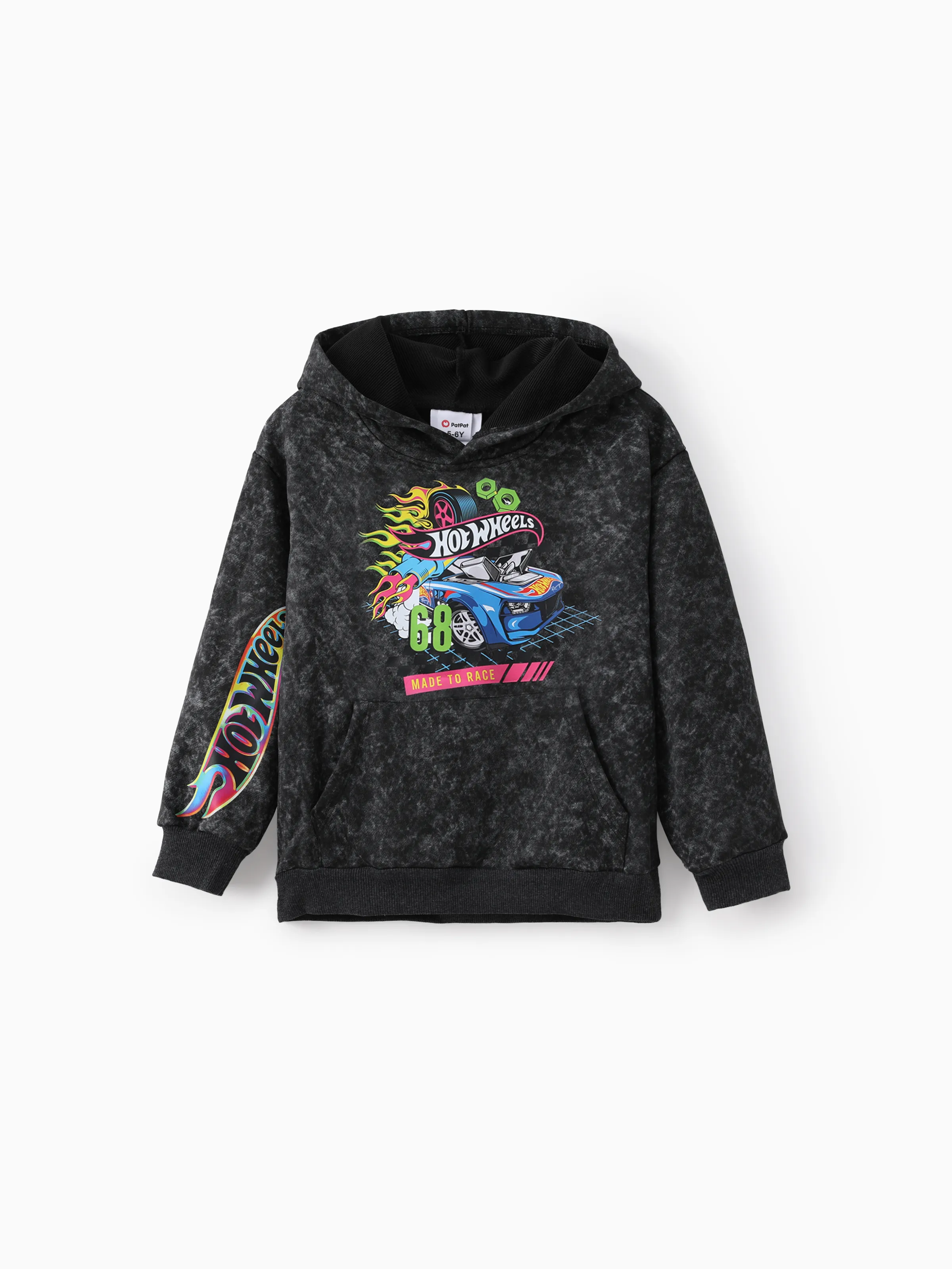 Sudadera con capucha Hot Wheel Kid Boy Race Car Tye-die