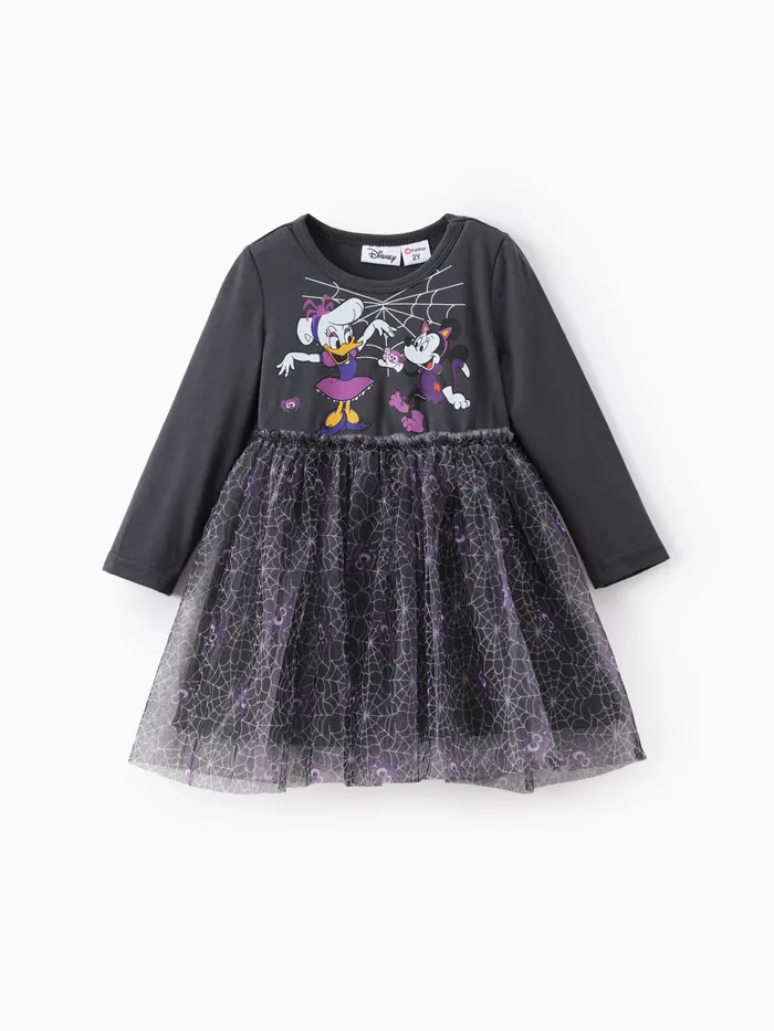 Disney Mickey and Friends 1pc Minnie Halloween Spider Tulle Dress