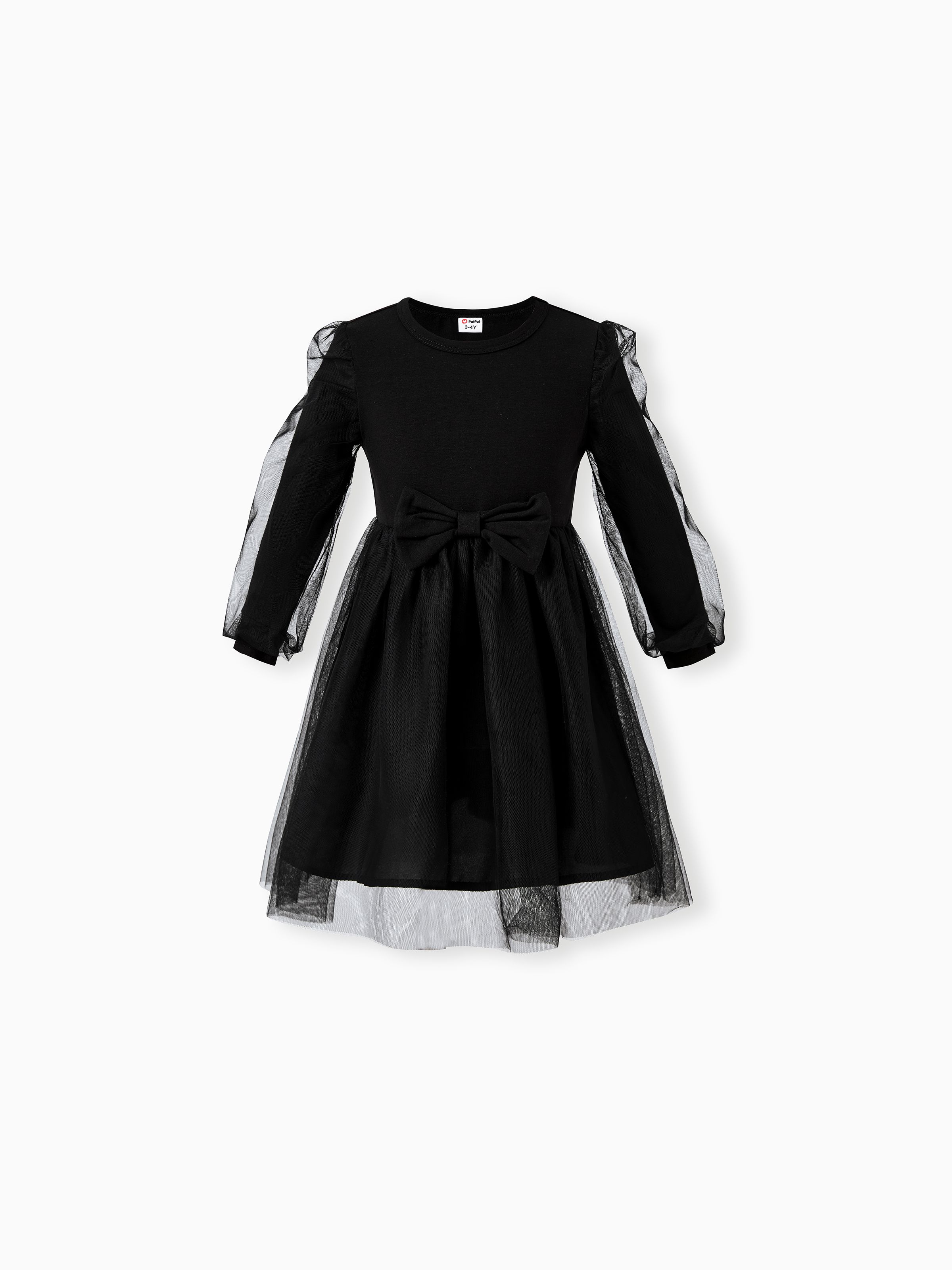 

Family Matching Sets Black Plaid Shirt or Elegant Off-Shoulder Cross Front Tulle Mesh Dress