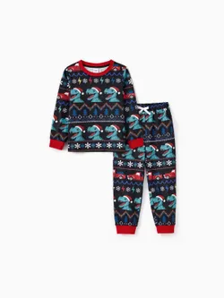 

Christmas Family Matching Allover Dinosaur Pattern Pajama Sets with Pockets and Drawstring ( Flame Resistant )