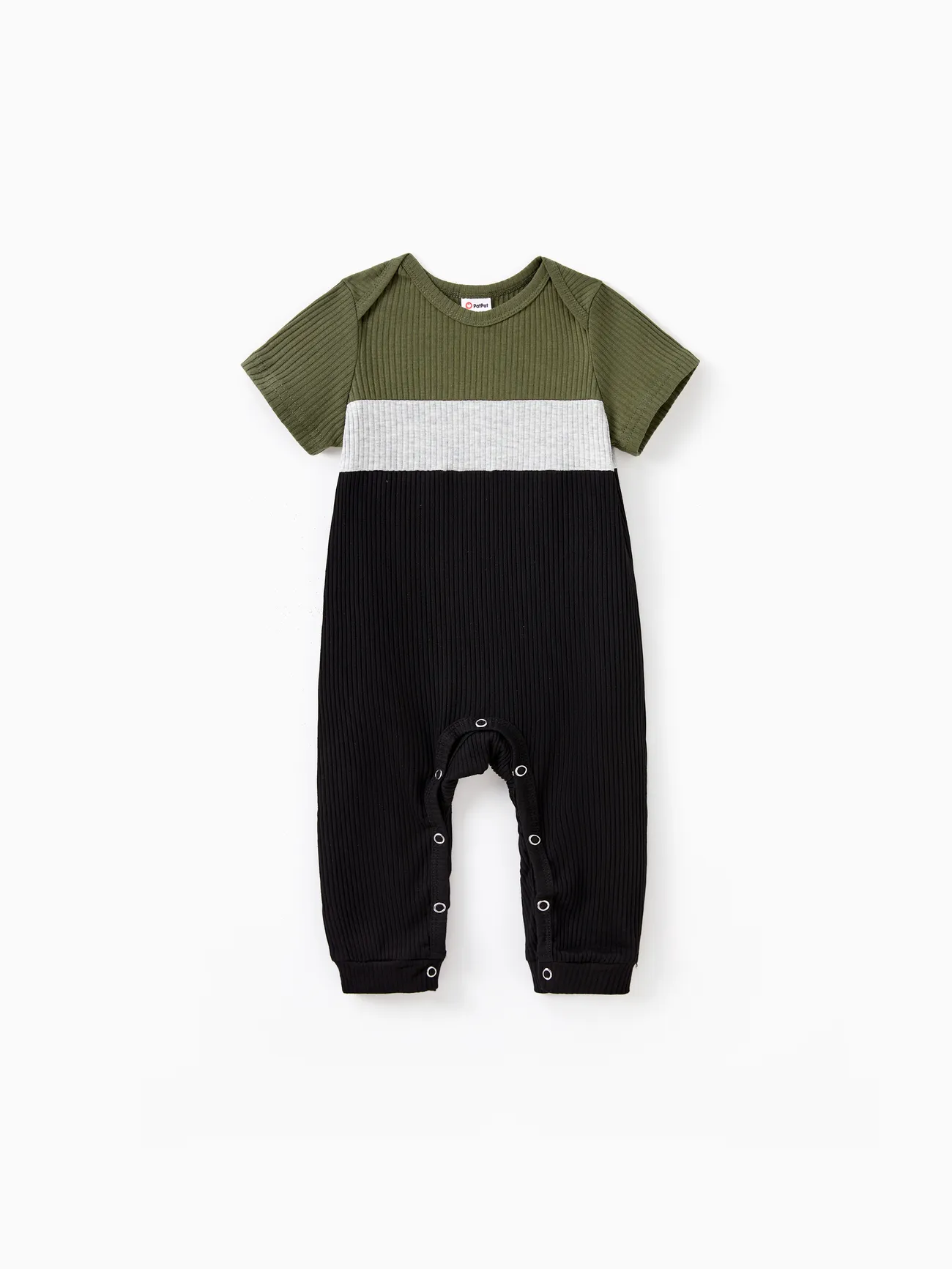 Baby Girl - Family Matching Sets Ribbed Three-Color Block Short Sleeves Tee or Bodycon Dress - MultiColour - image 12