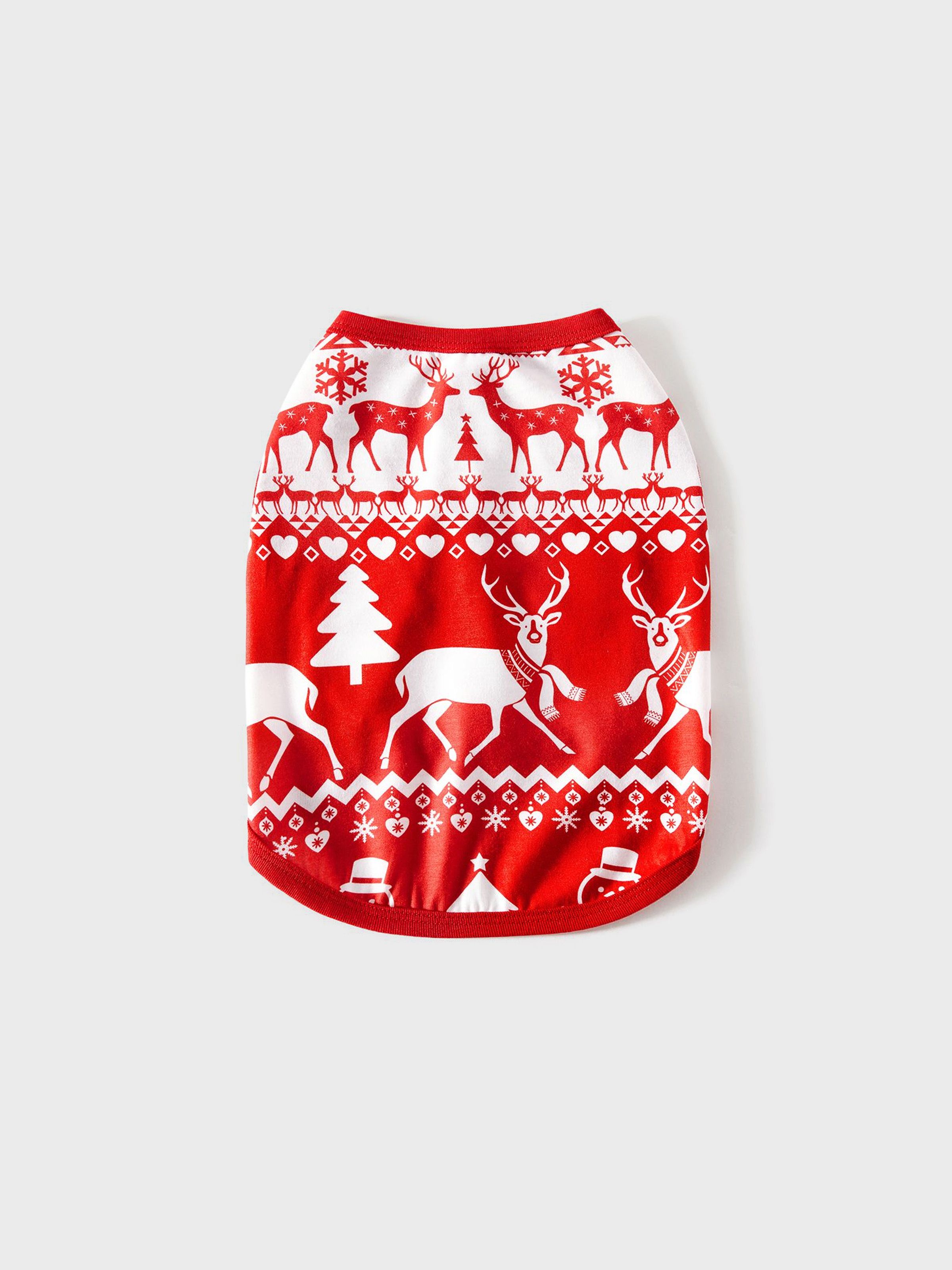 

Christmas Deer & Lights Print Red Family Matching Raglan-sleeve Pajamas Sets (Flame Resistant)