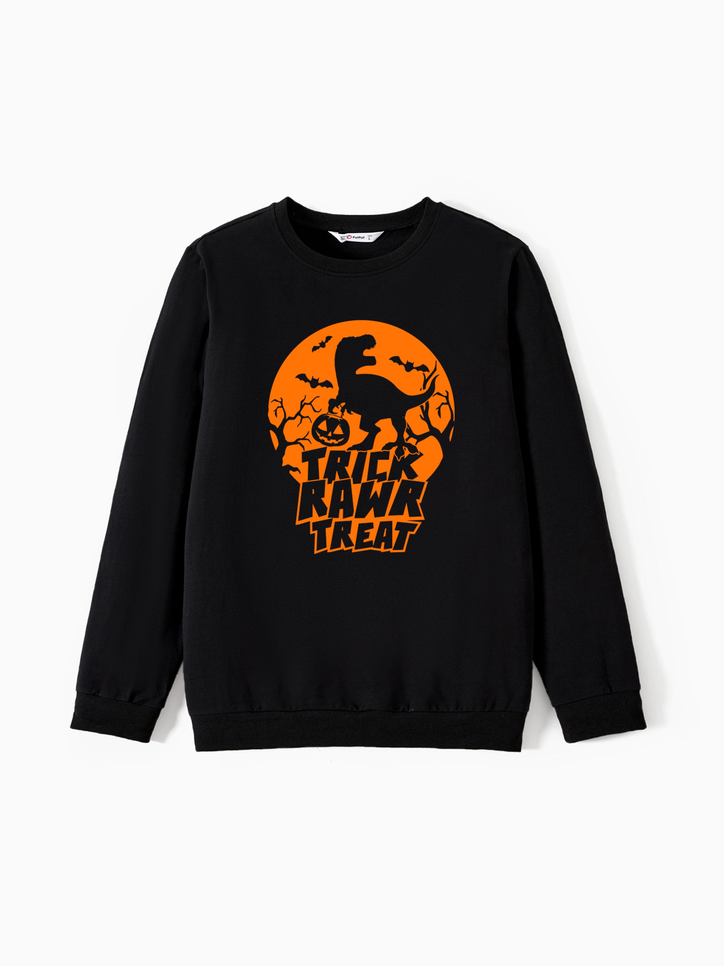 

Halloween Family Matching Spooky Dinosaur Graphic Trick or Treat Tops