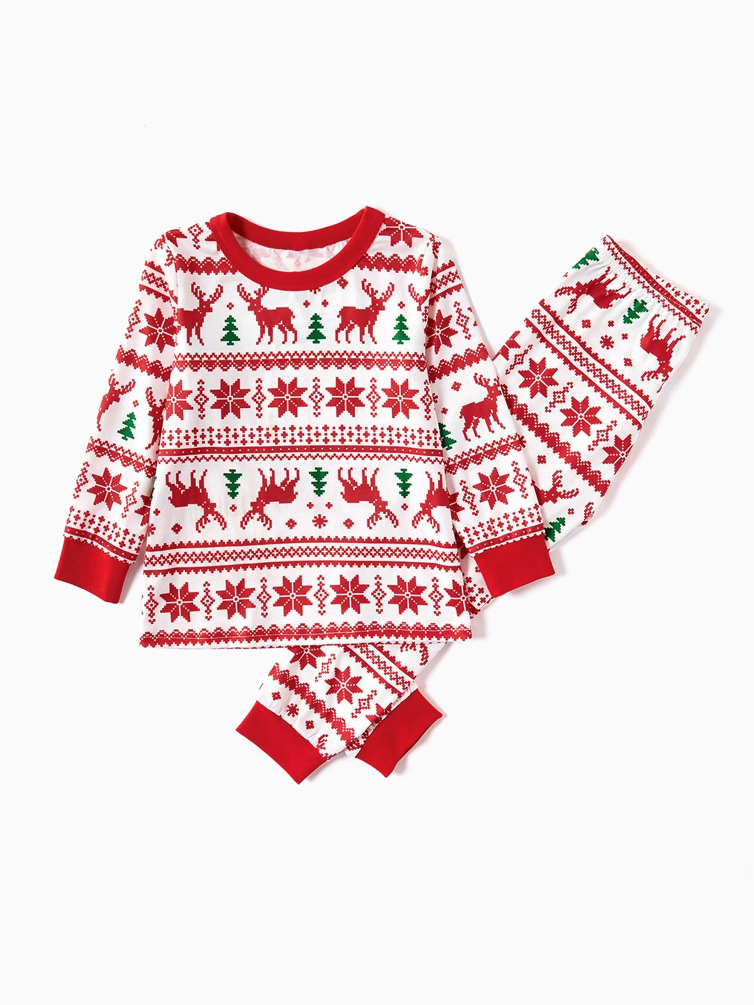 

Christmas Reindeer and Snowflake Patterned Family Matching Pajamas Sets