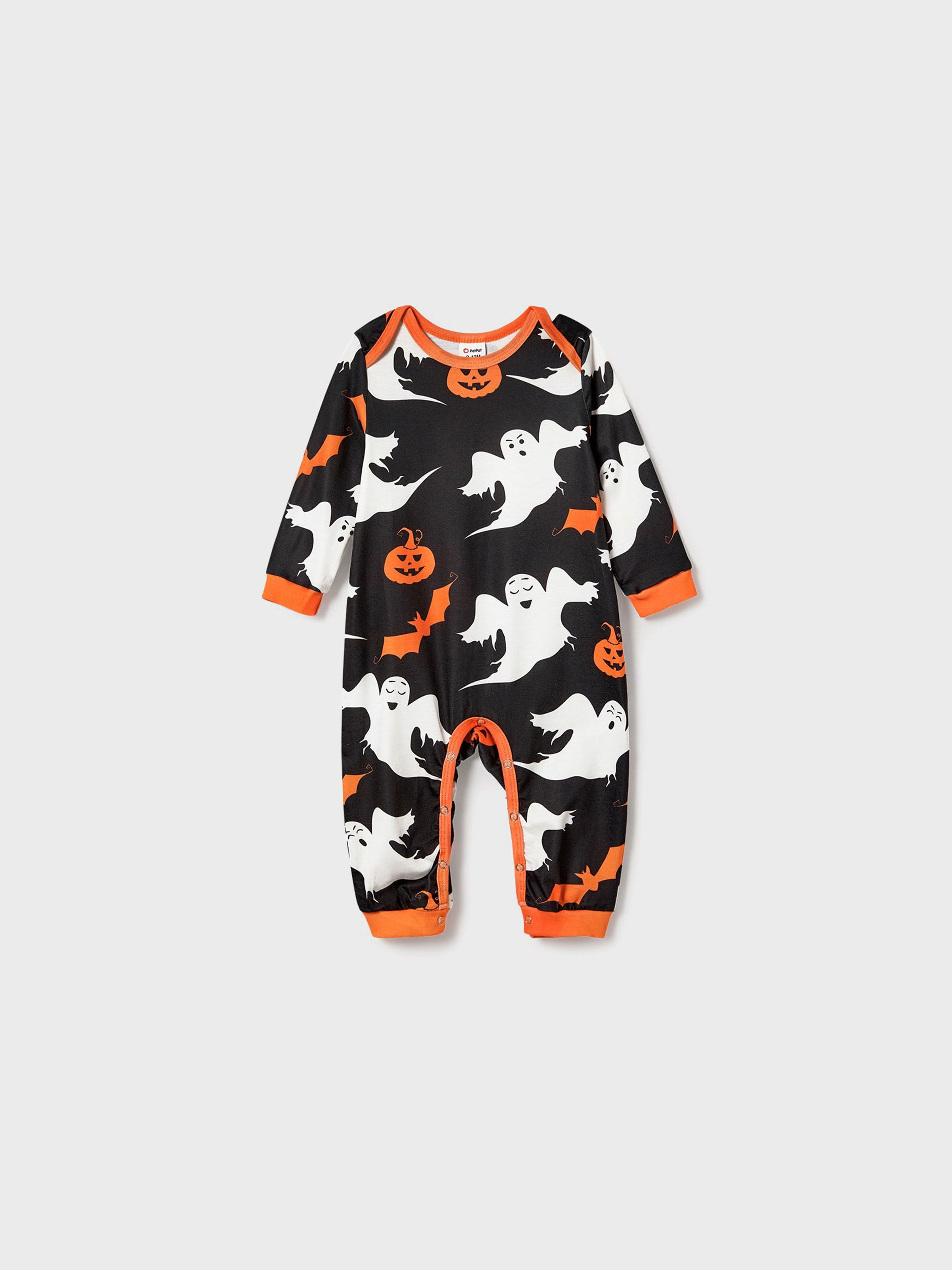 

Halloween Family Matching Letter Print & Pumpkin Print Pajamas