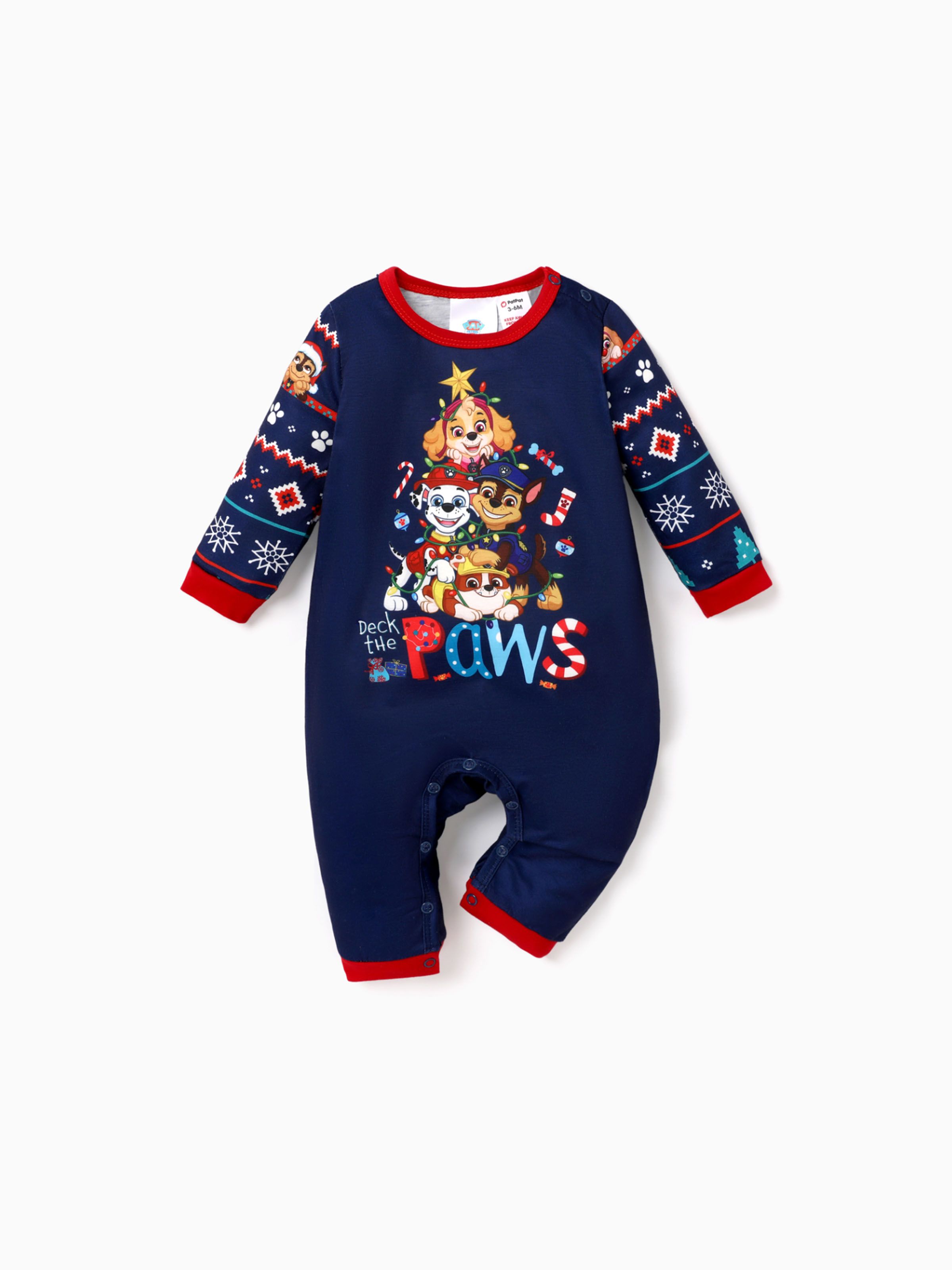 

PAW Patrol Christmas Family Matching Character Allover Print Long-sleeve Pajamas Sets(Flame Resistant)