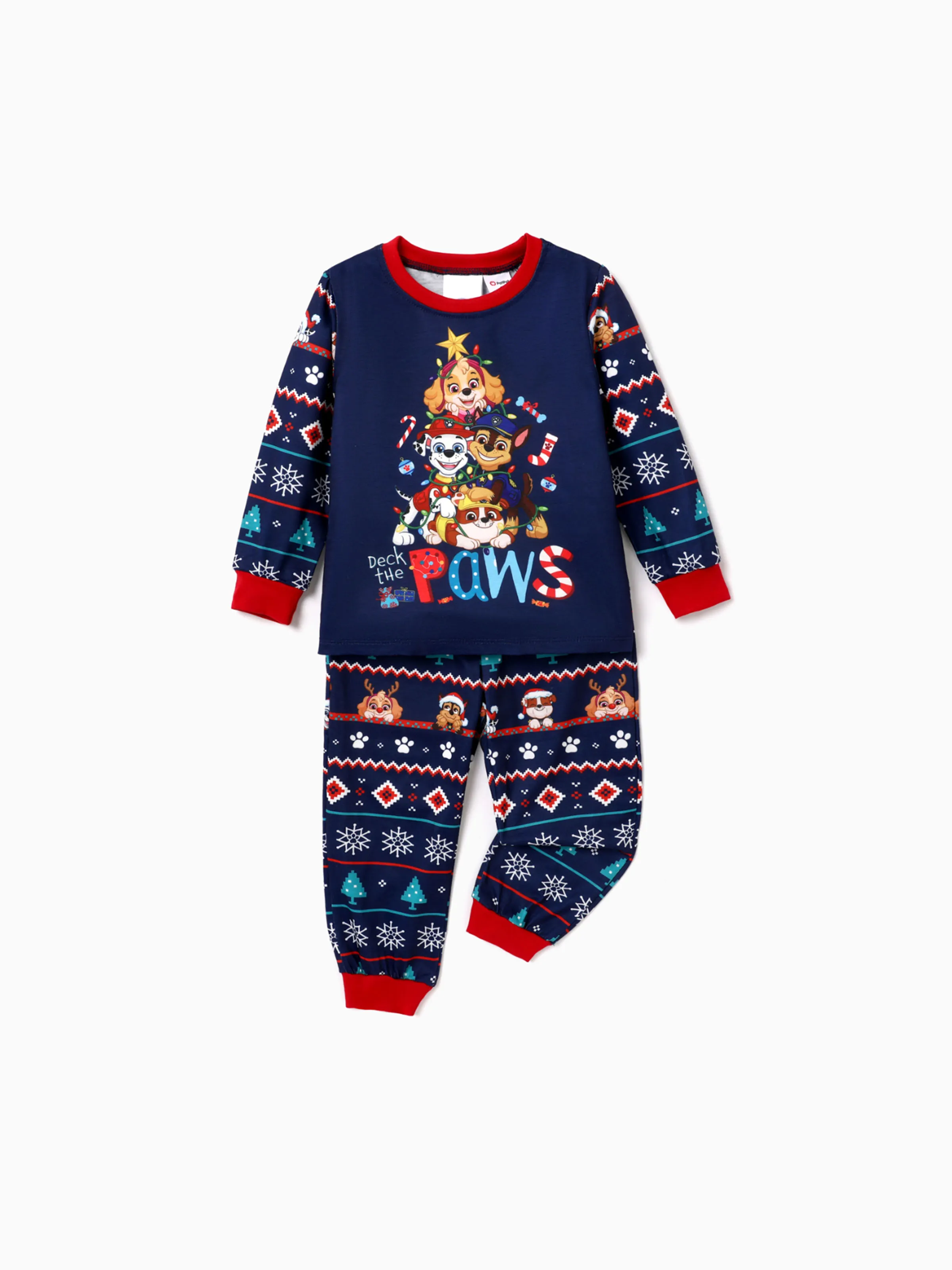 

PAW Patrol Christmas Family Matching Character Allover Print Long-sleeve Pajamas Sets(Flame Resistant)