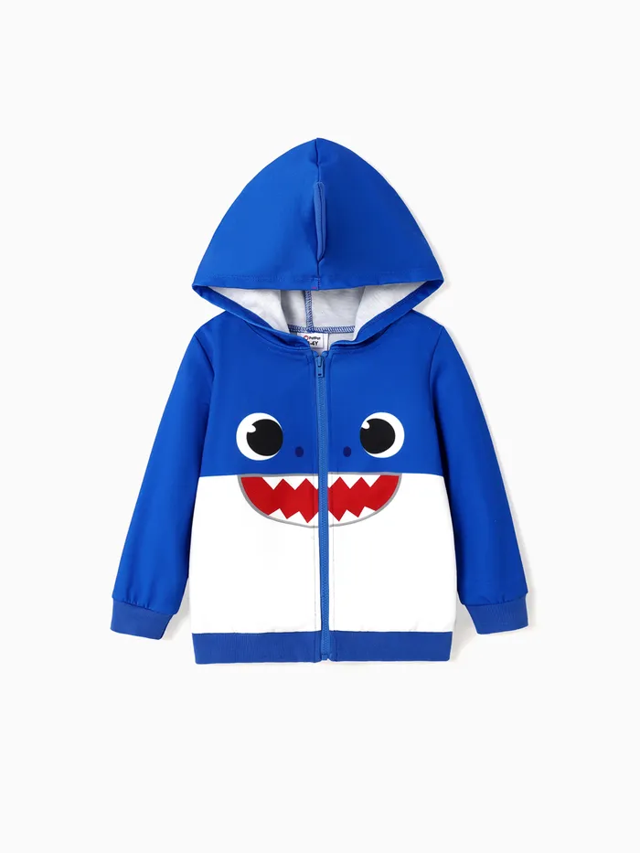 Baby Shark Enfant en bas âge Unisexe À capuche Tendance Manteau / Veste