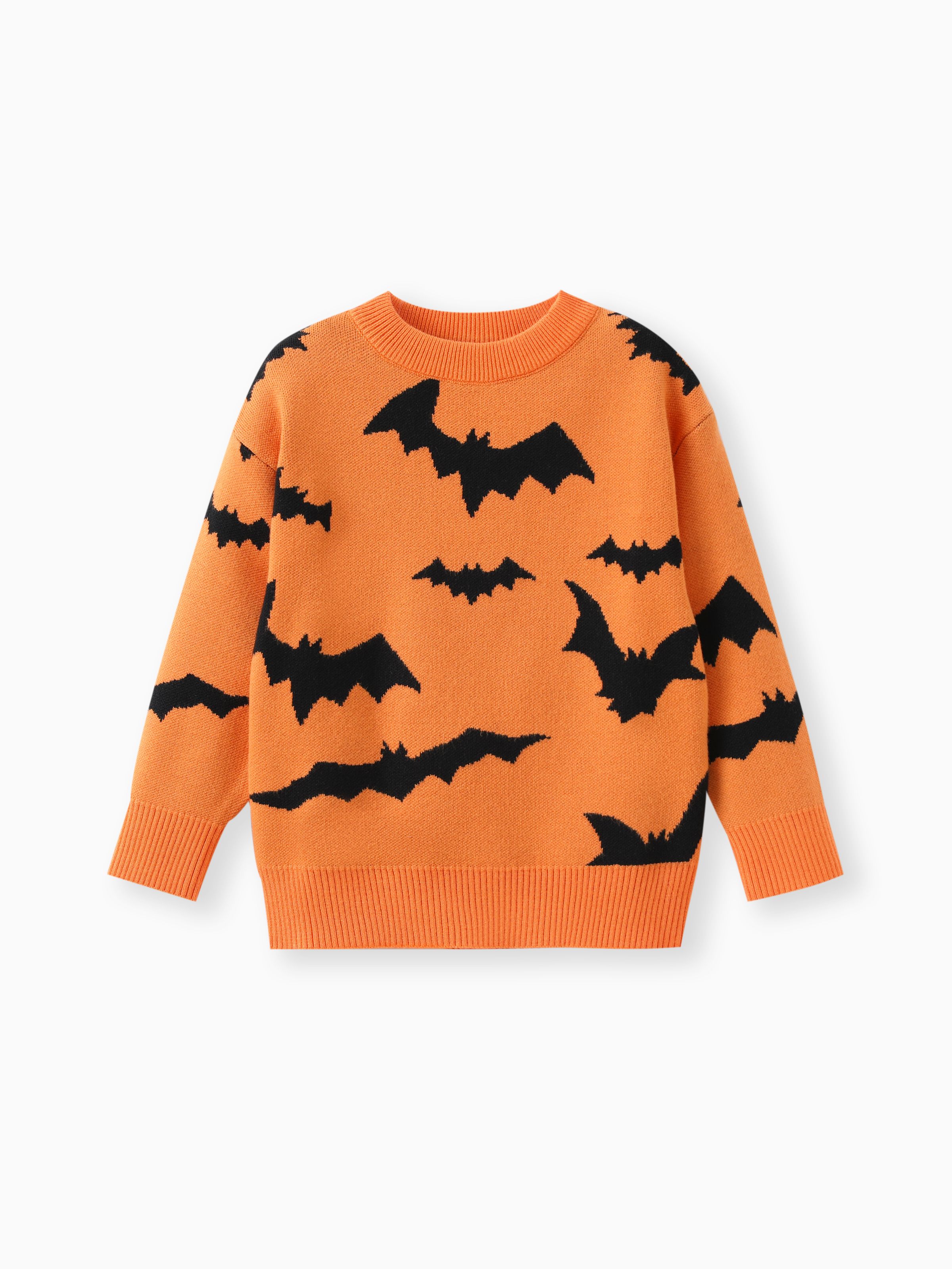 

Toddler Bot/Girl Halloween Bat Print Sweater