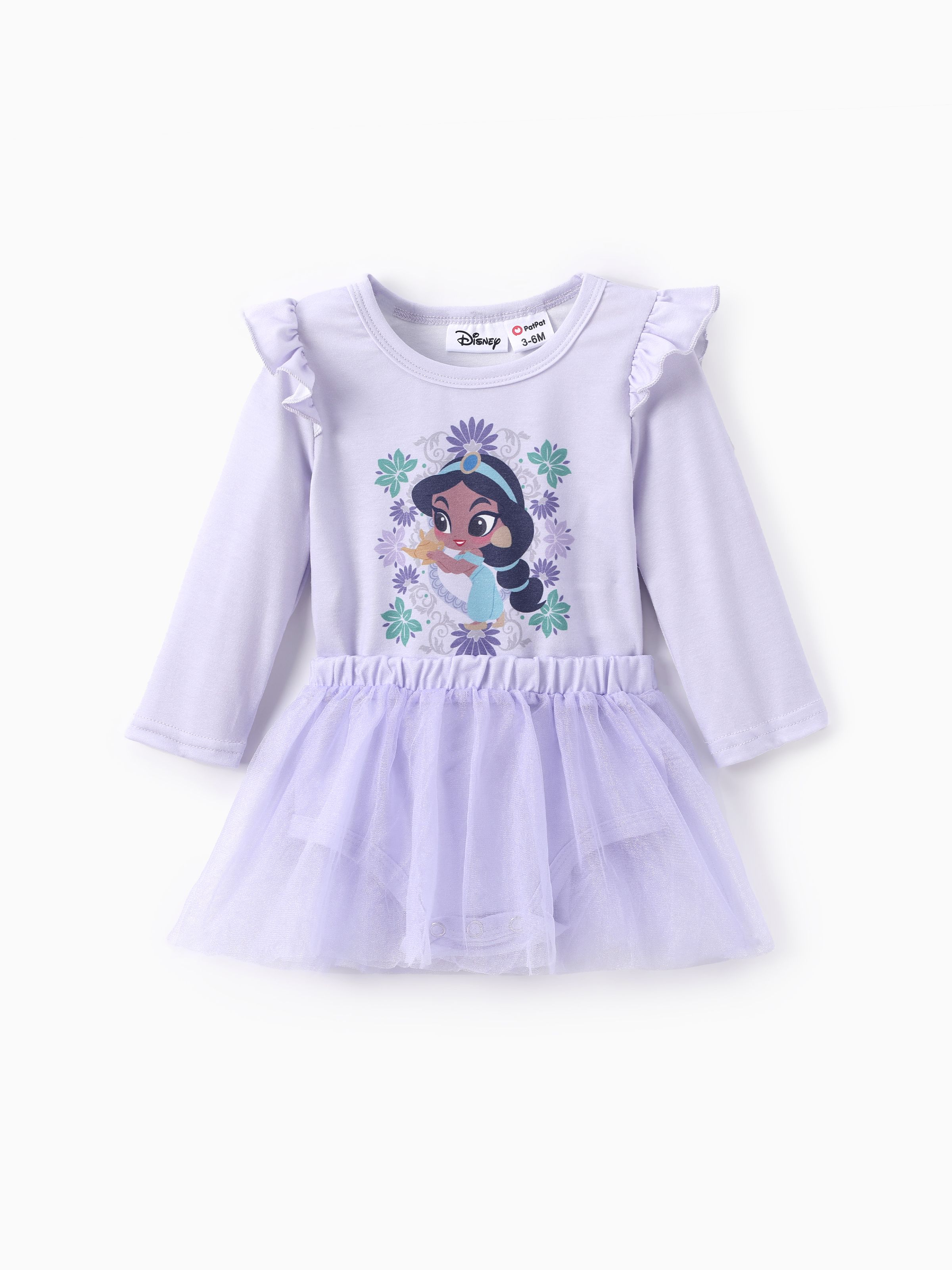 

Disney Princess Baby Girl Ariel/Jasmine 2pcs Naia™ Ruffle romper with Mesh Skirts Set