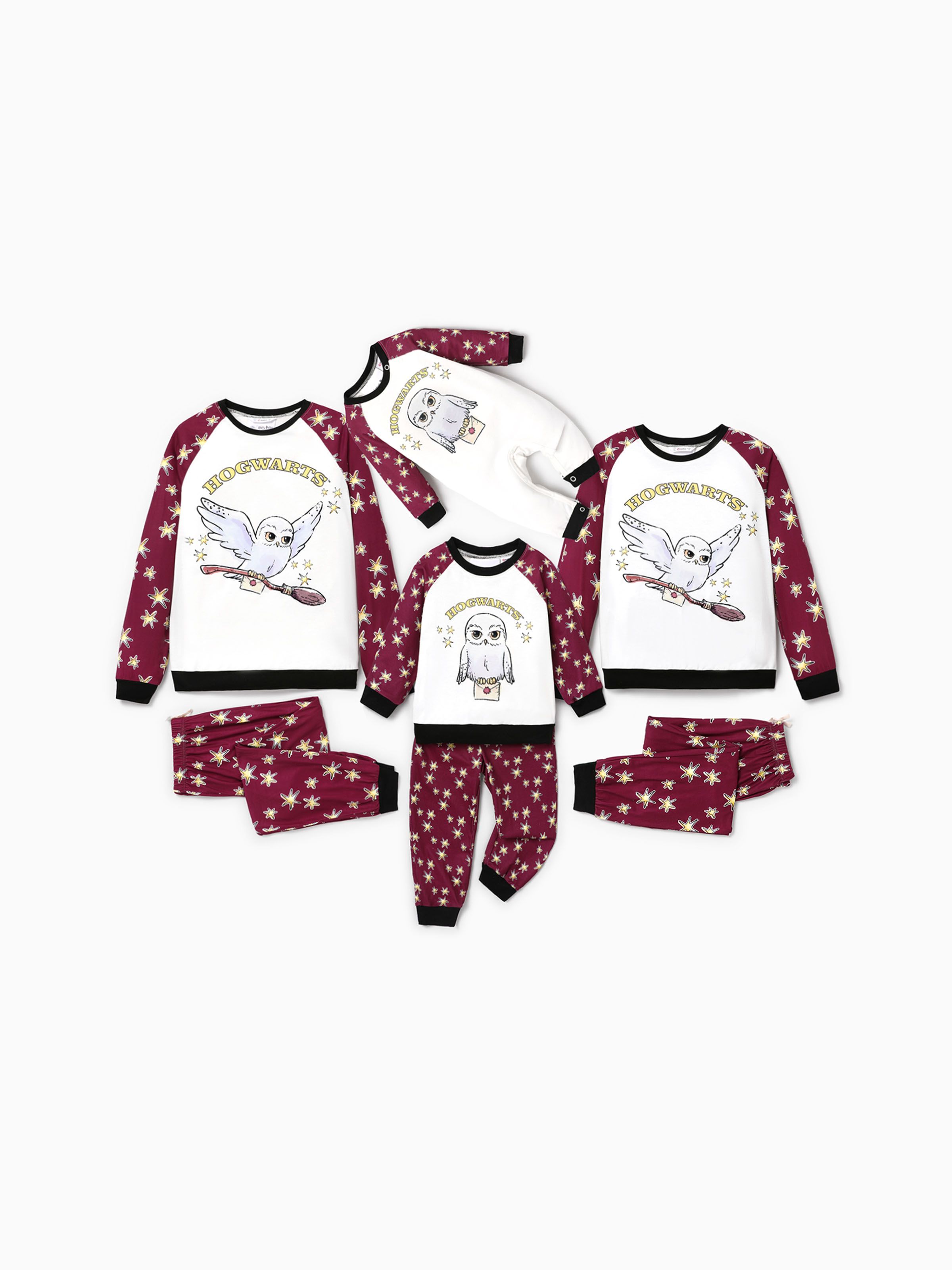 

Harry Potter Christmas Family Matching Letter& Character Print Long-sleeve Pajamas Sets (Flame Resistant)