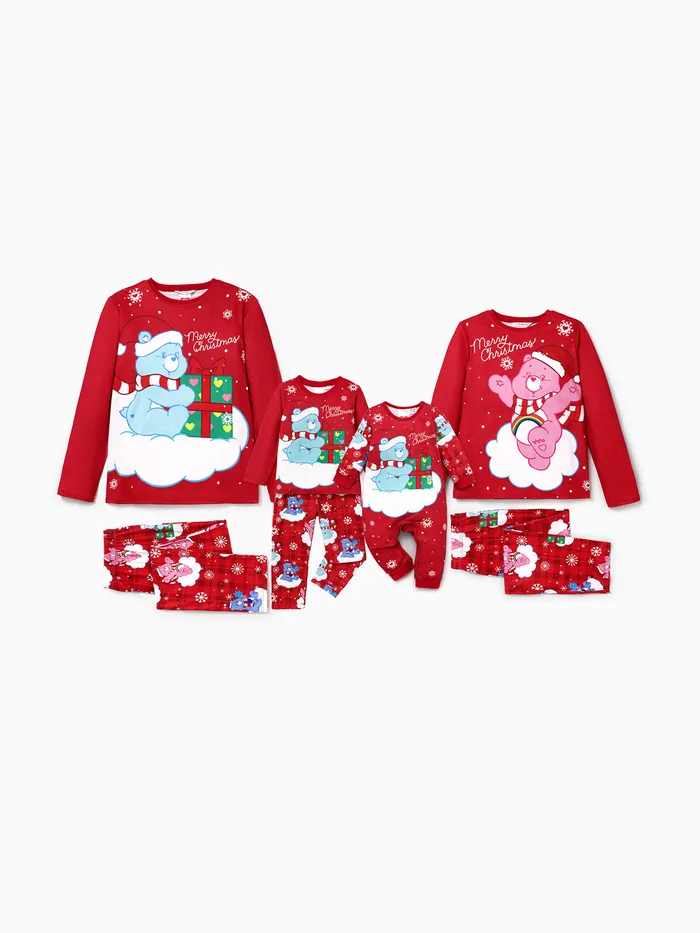 Ositos Cariñositos Navidad Looks familiares Manga larga Conjuntos combinados para familia Pijamas (Flame Resistant)