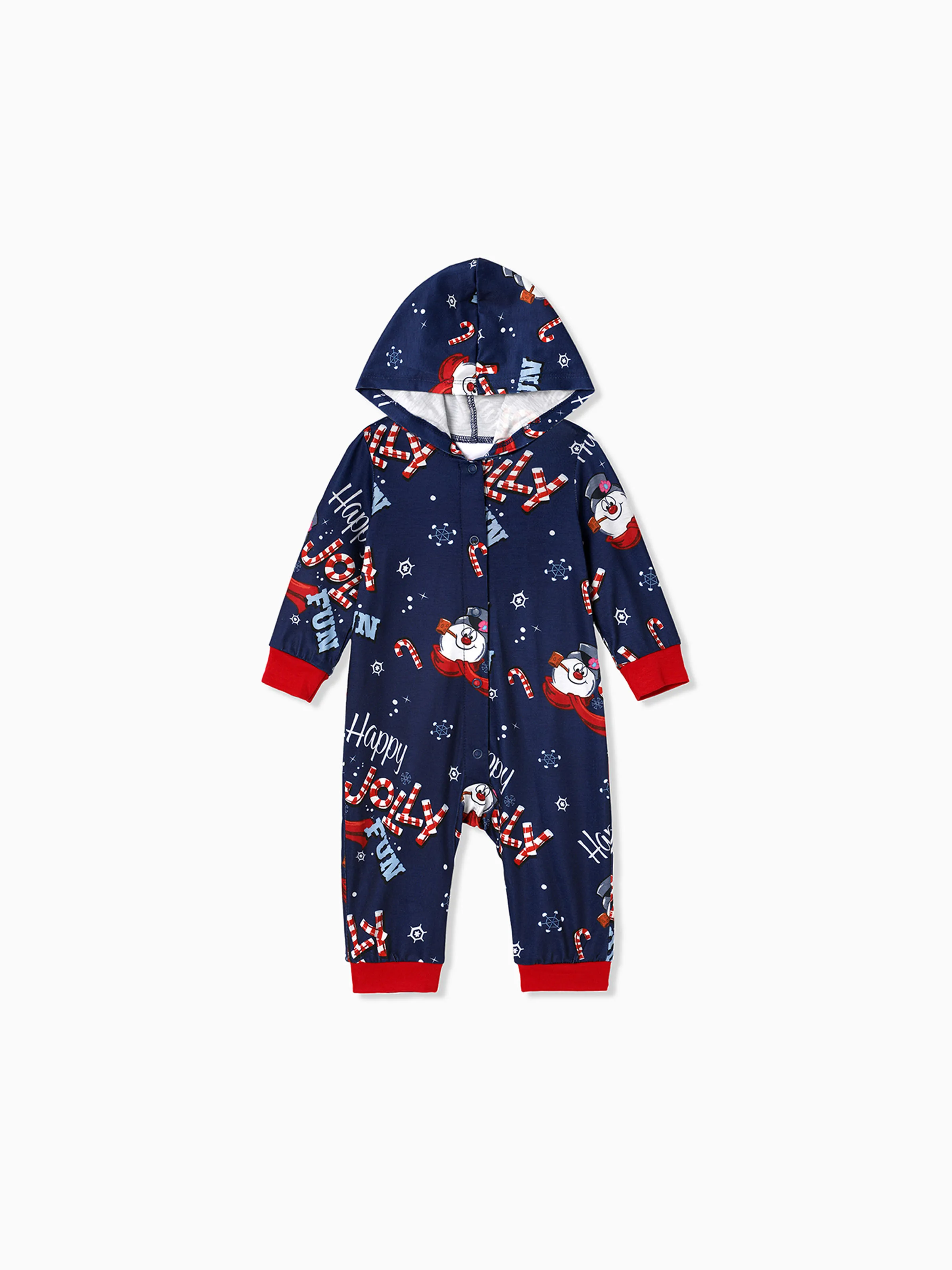 

Frosty The Snowman Family Matching Christmas Allover Zip-up Hooded Onesies Pajamas(Flame Resistant)