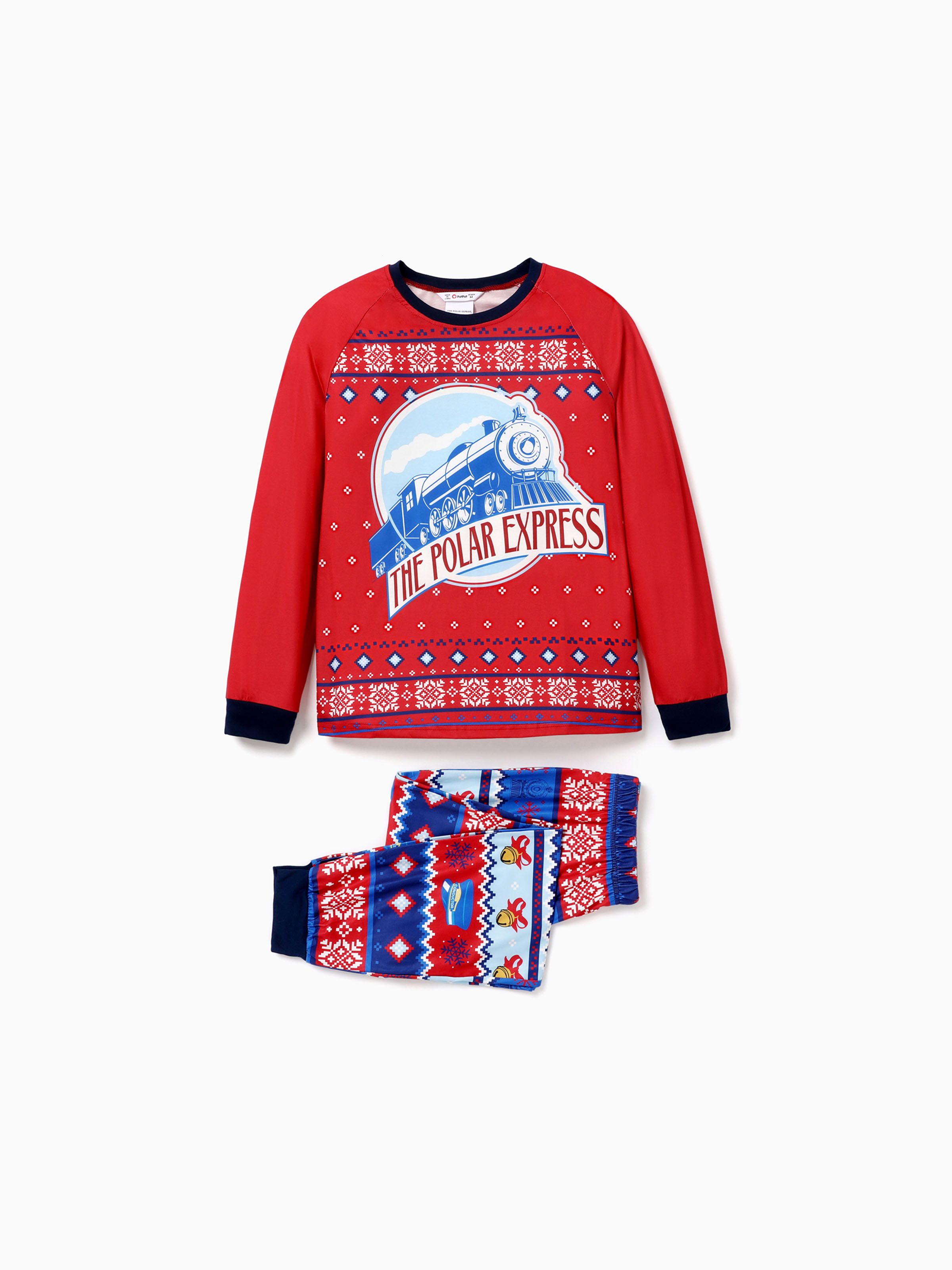 

The Polar Express Christmas Family Matching Big Graphic Allover Pajamas (Flame Resistant)