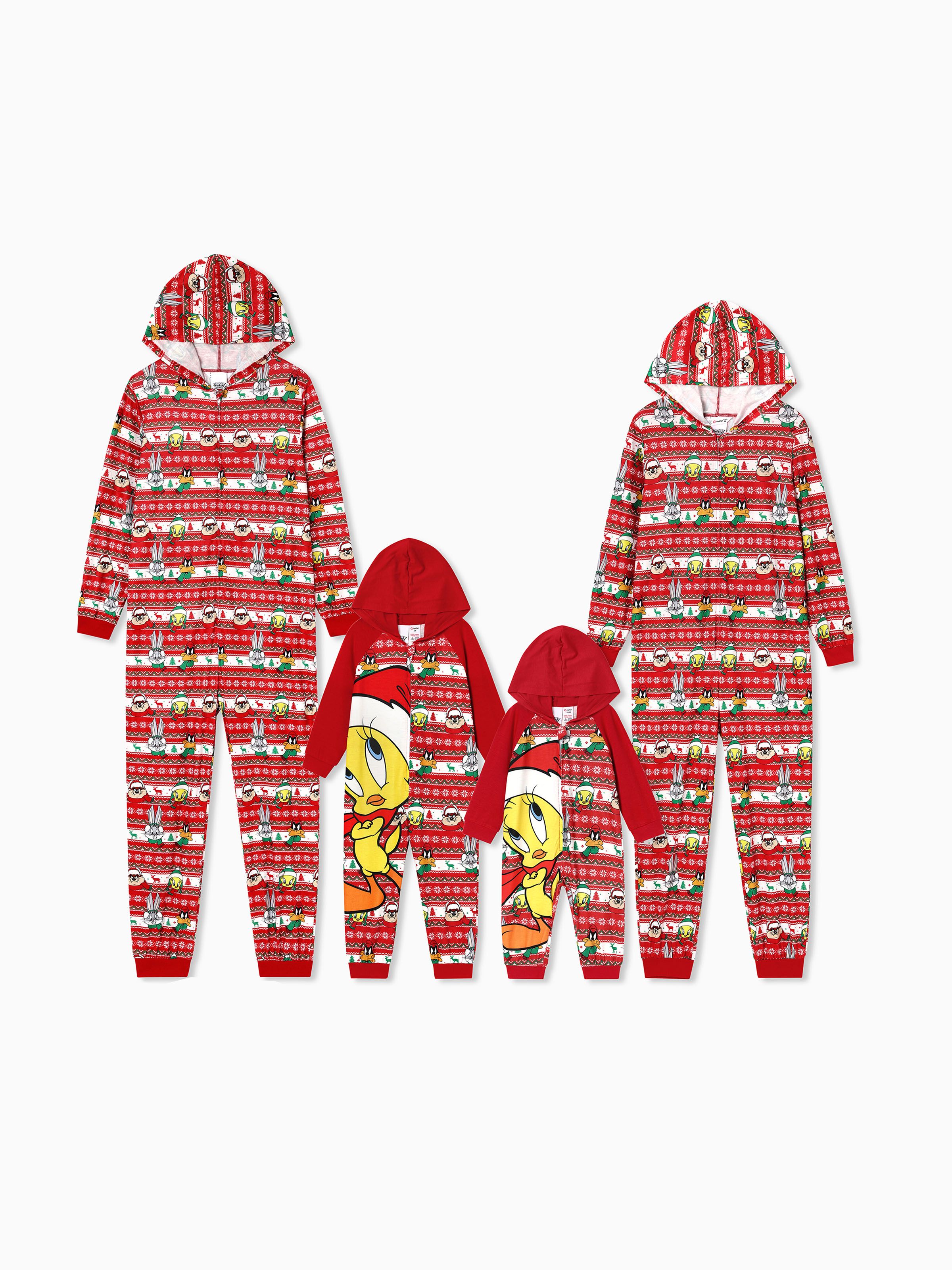 

Looney Tunes Family Matching Long-sleeve Christmas Print Pajamas (Flame Resistant)