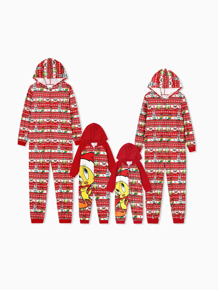 Looney Tunes Weihnachten Familien-Looks Langärmelig Familien-Outfits Pyjamas (Flame Resistant)