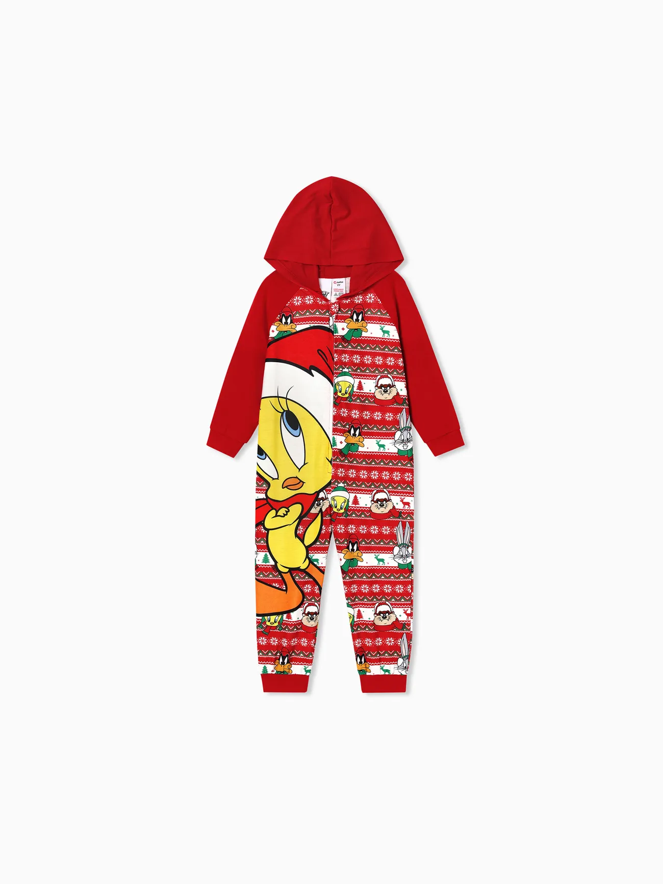 

Looney Tunes Family Matching Long-sleeve Christmas Print Pajamas (Flame Resistant)