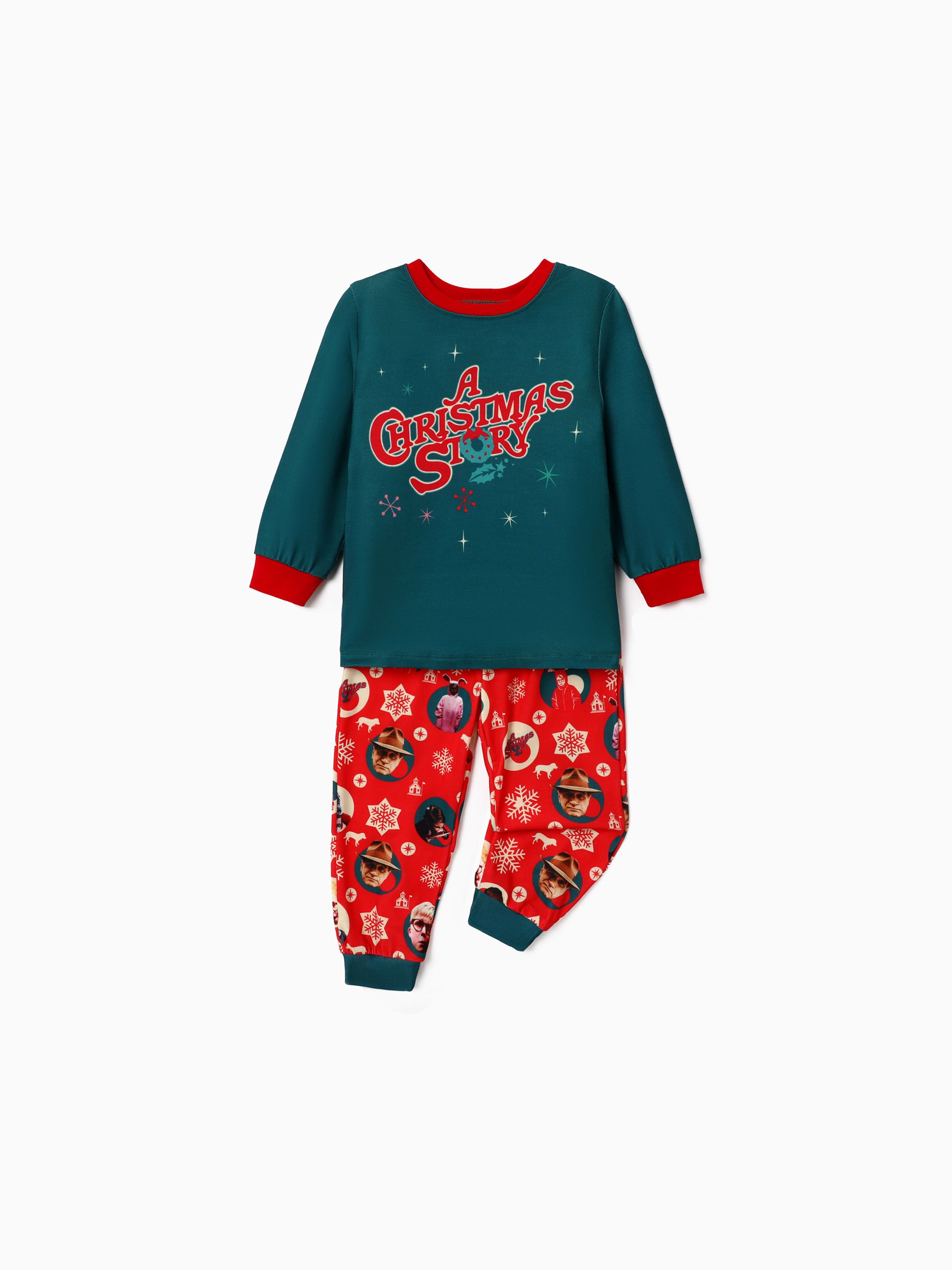 

A Christmas Story Family Matching Christmas Stars Fra Gee Lay Top and Allover Pants Pajamas Sets