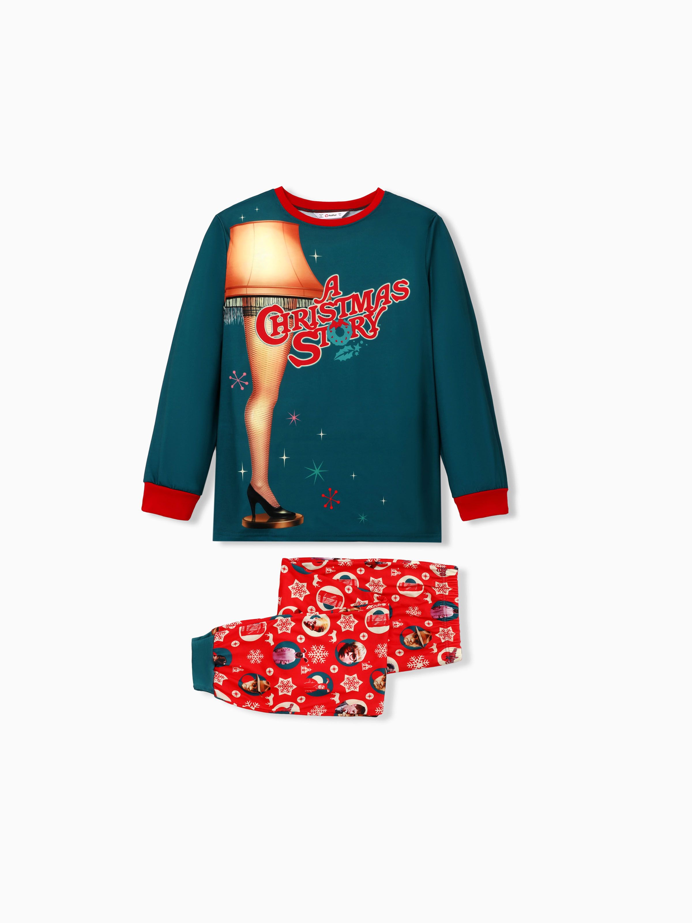 

A Christmas Story Family Matching Christmas Stars Fra Gee Lay Top and Allover Pants Pajamas Sets