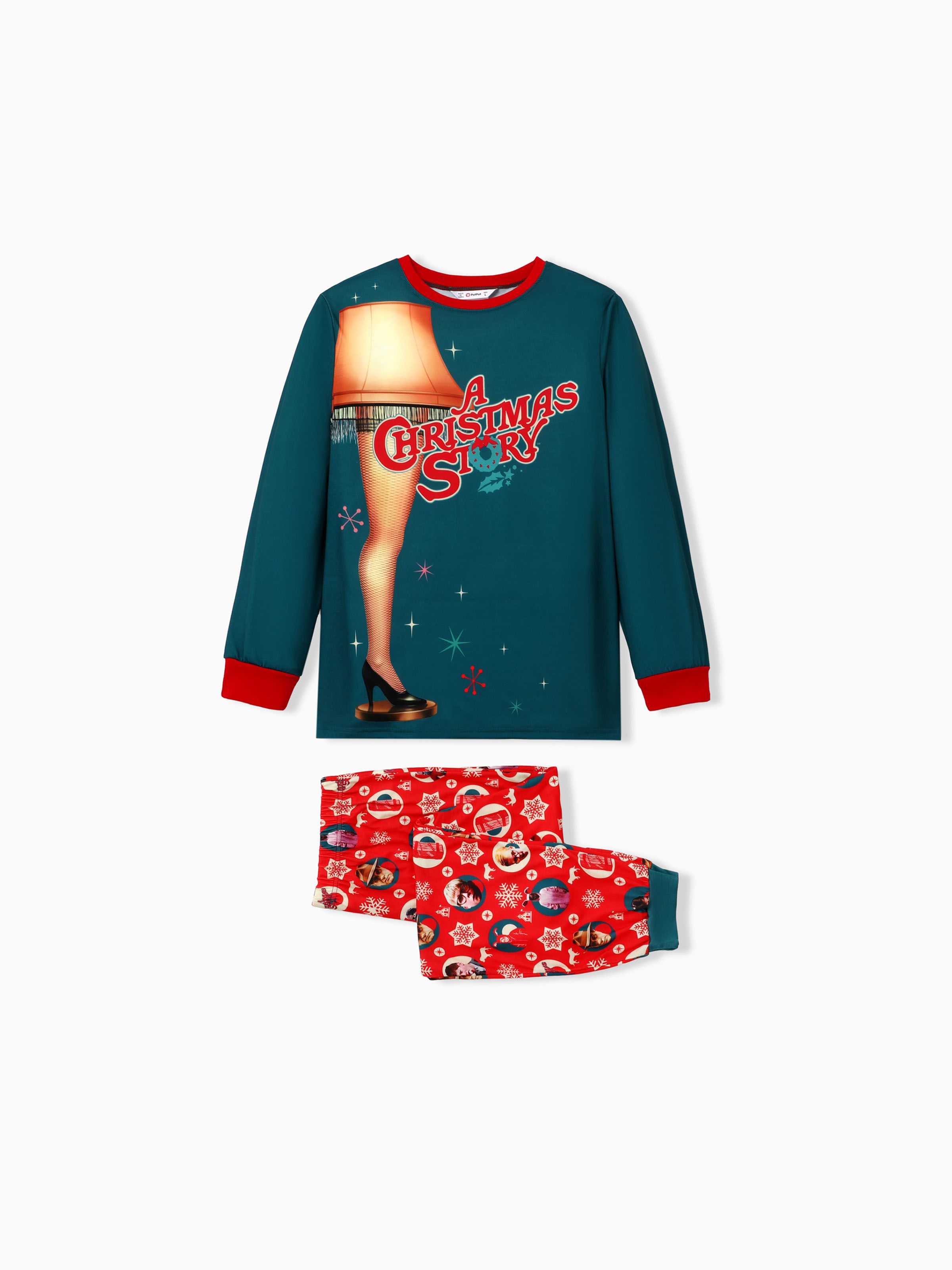 

A Christmas Story Family Matching Christmas Stars Fra Gee Lay Top and Allover Pants Pajamas Sets