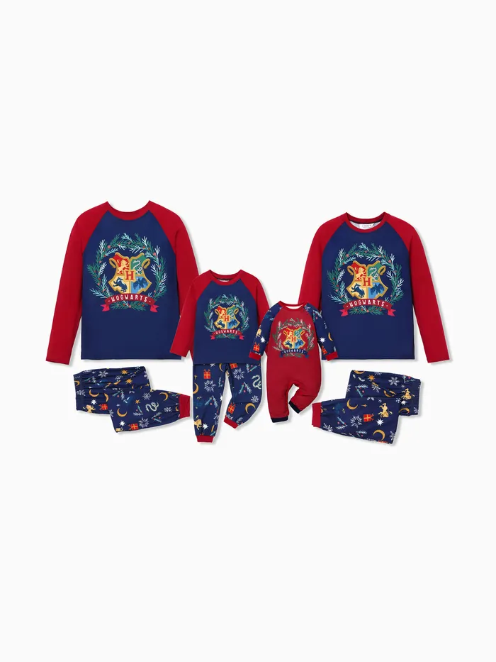 Harry Potter Christmas Family Matching Character Print Conjuntos de pijamas de manga larga (resistente a las llamas)