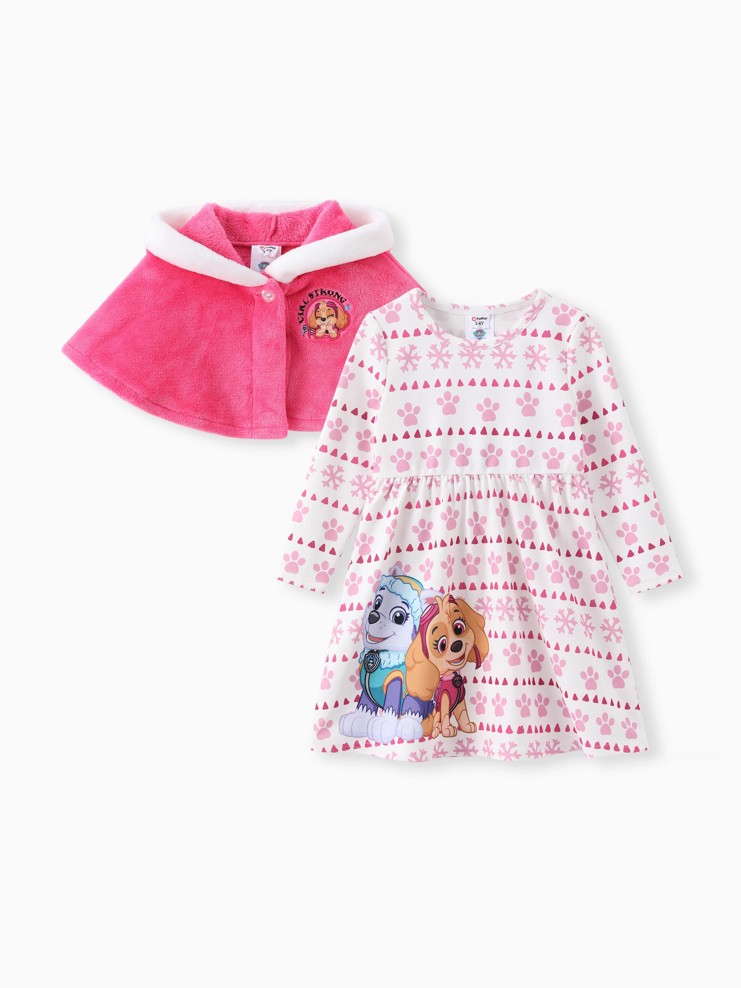 PAW Patrol Toddler Girl 2pcs Skye Everest Robe avec châle Set