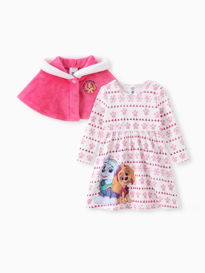 PAW Patrol Toddler Girl 2pcs Skye Everest Dress with Shawl Set