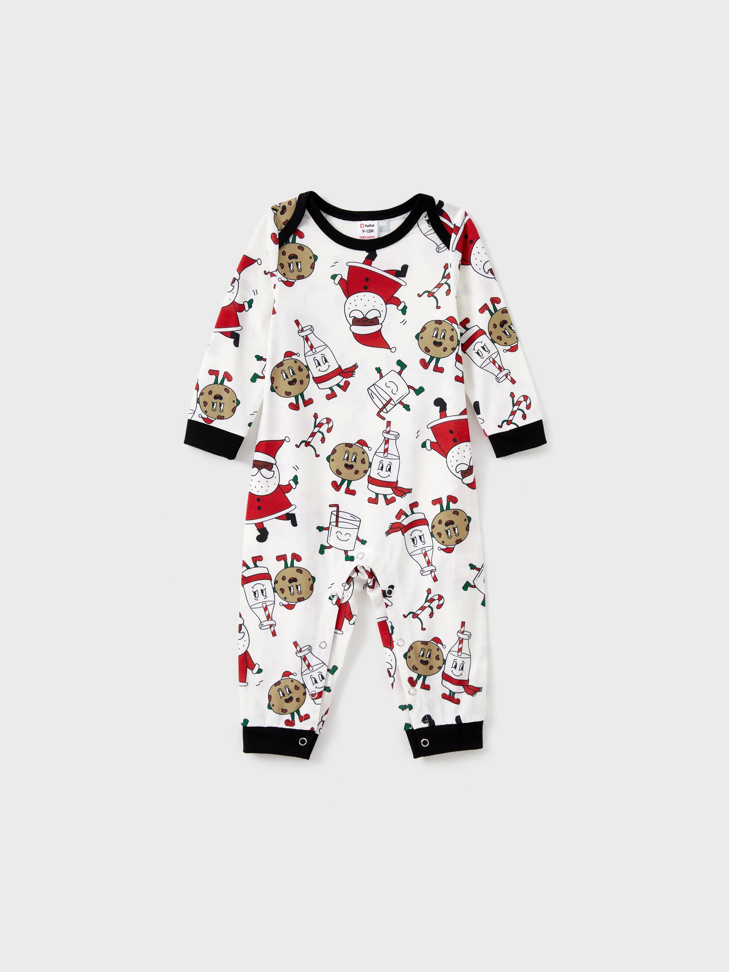 

Christmas Family Matching Raglan Sleeves Cartoon Milk and Biscuit Graphic Pajamas Sets with Pockets and Drawstring ( Flame Resistant )